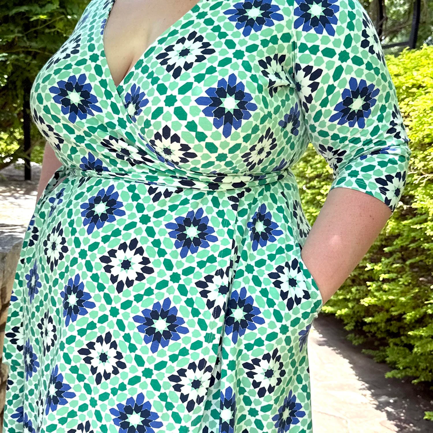 Wrap Dress - Blue Pearl - Image 6