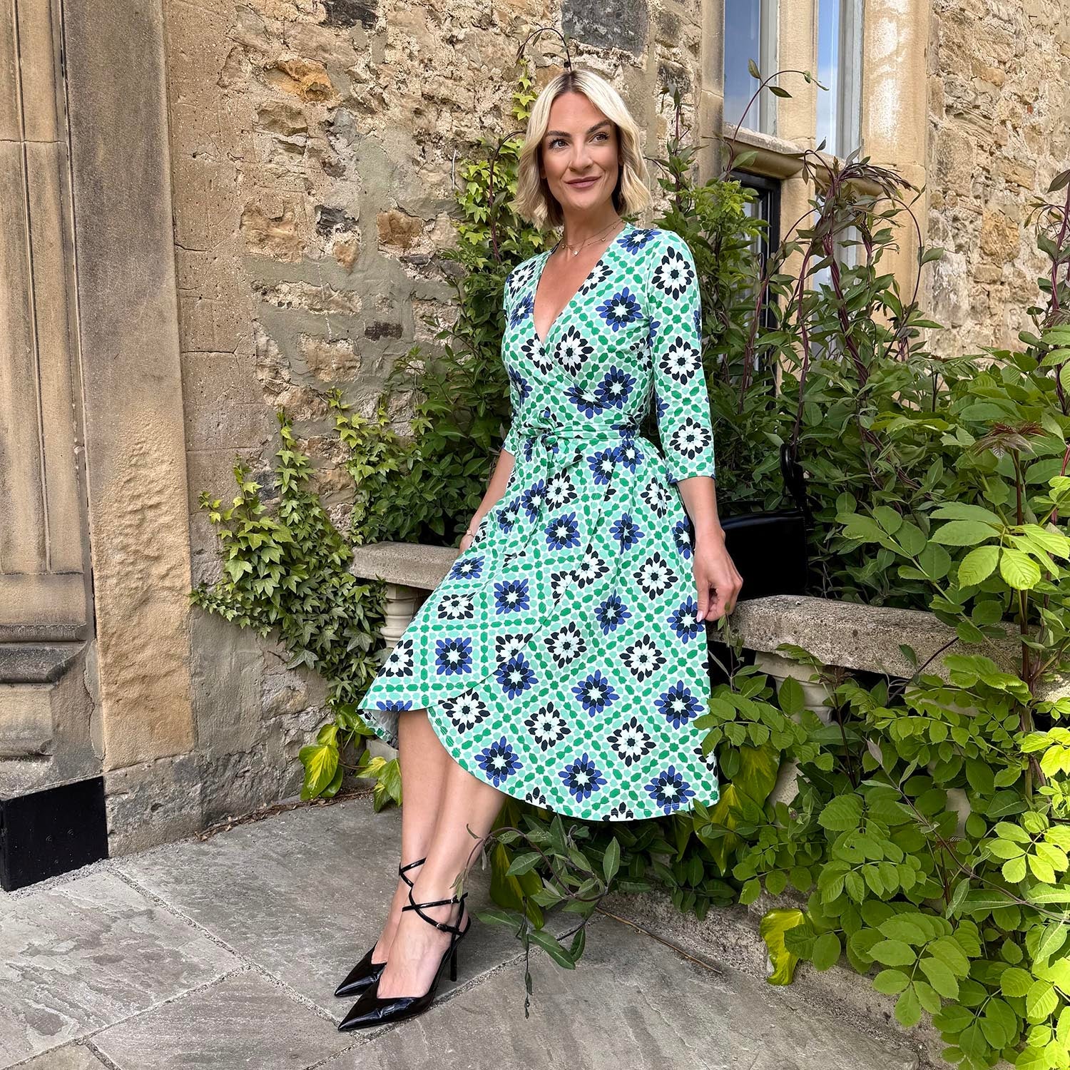 Wrap Dress - Blue Pearl - Image 7