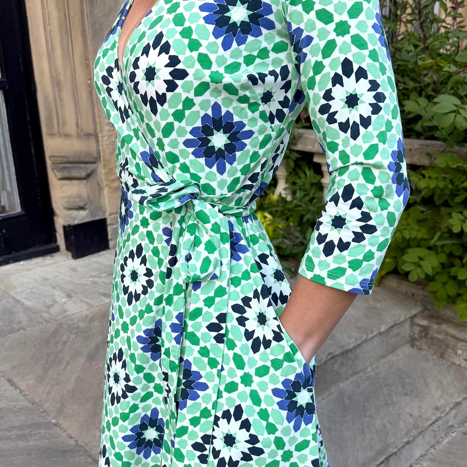 Wrap Dress - Blue Pearl - Image 8