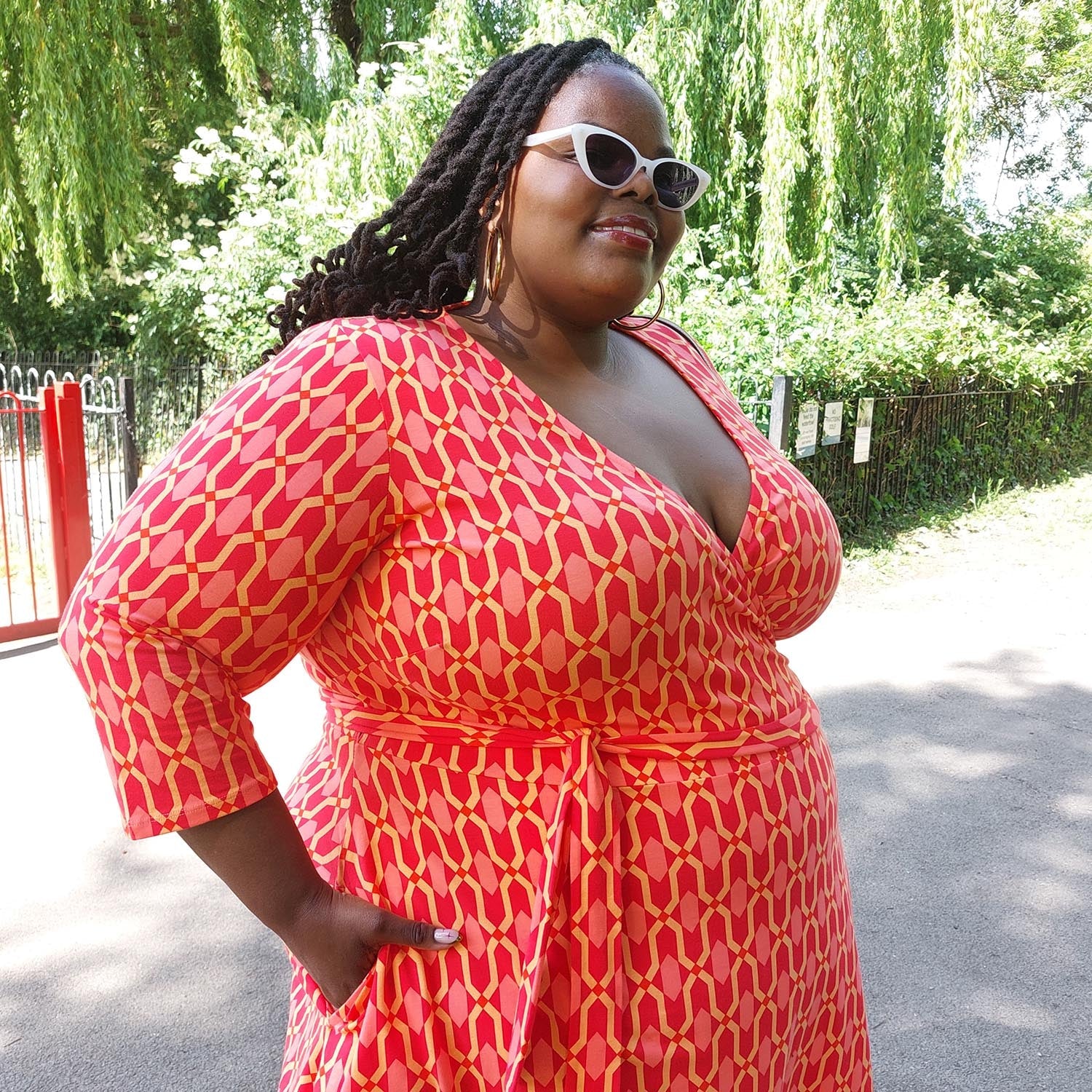 Wrap Dress - Red City - Image 7