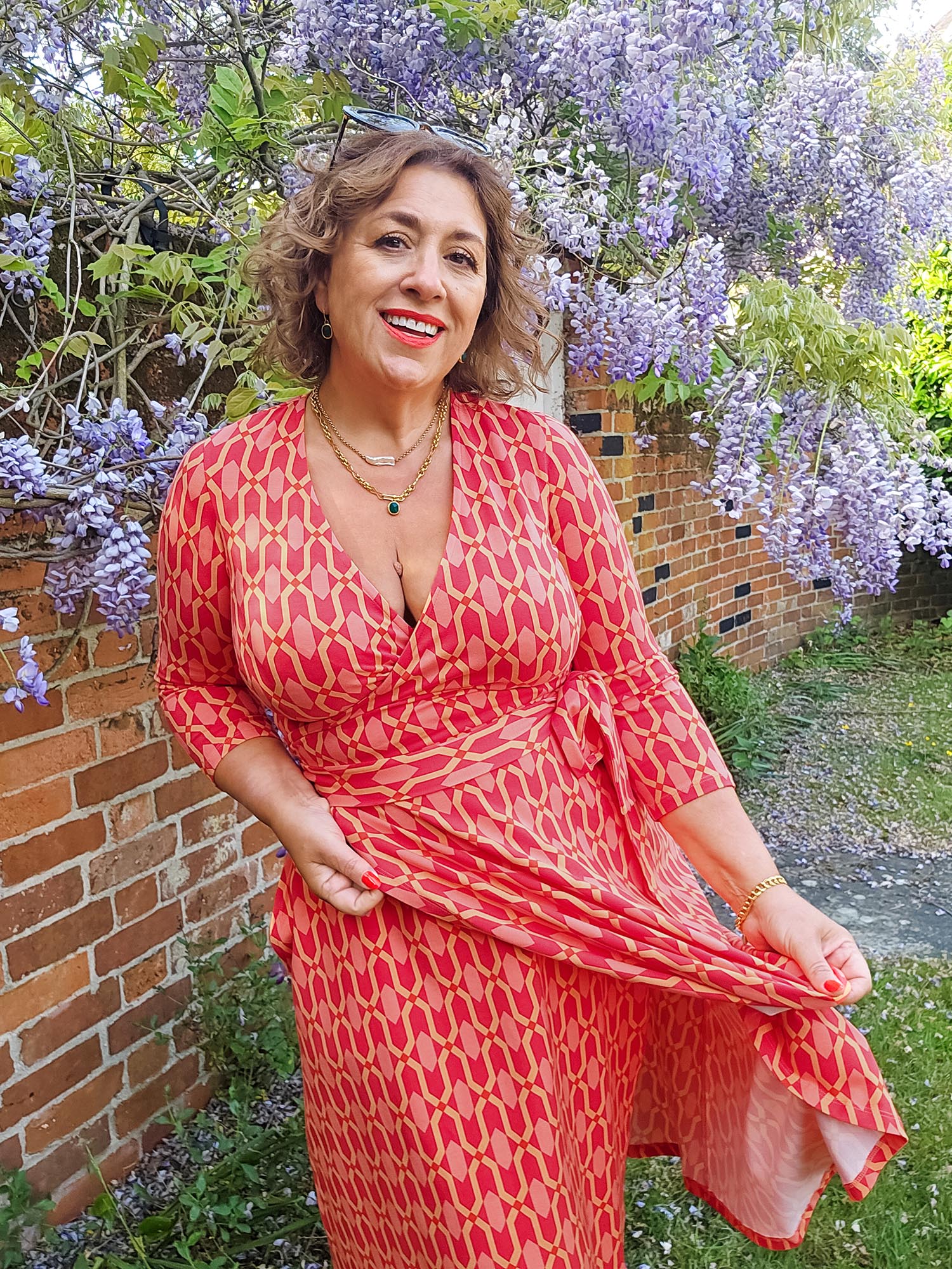 Wrap Dress - Red City - Image 8