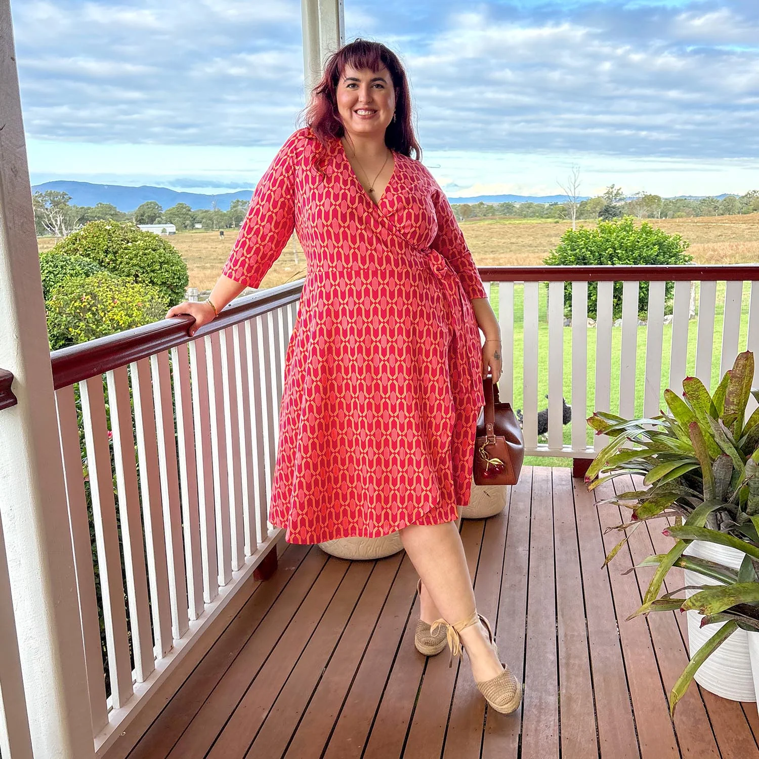 Wrap Dress - Red City - Image 9