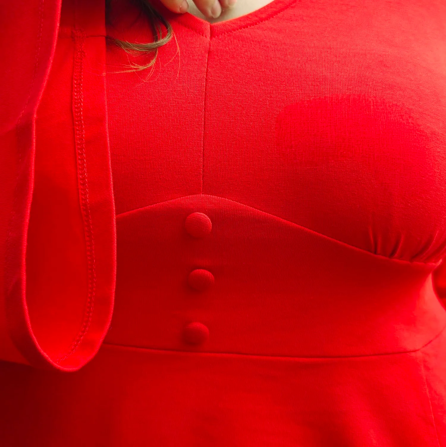Bell Sleeve Mini Dress - Sangria - Image 8