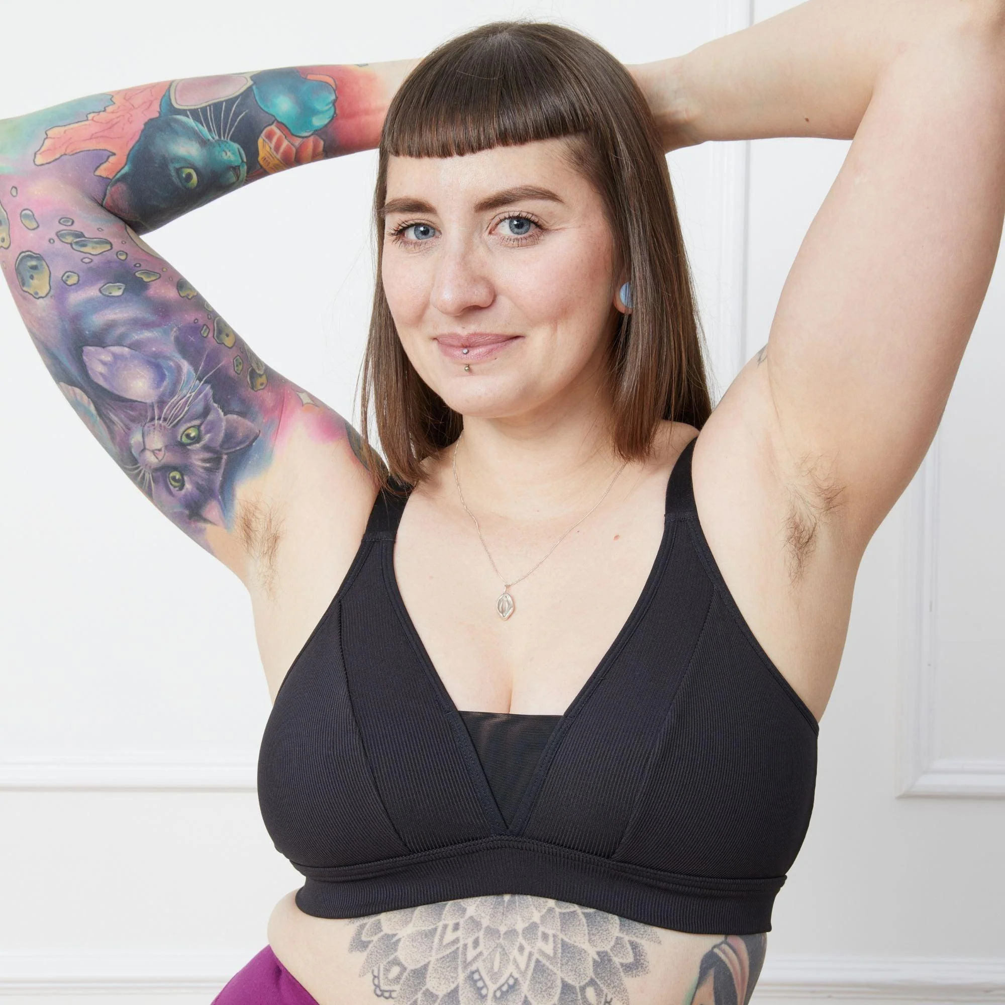 Everyday Ribbed Bra - Black - Image 10