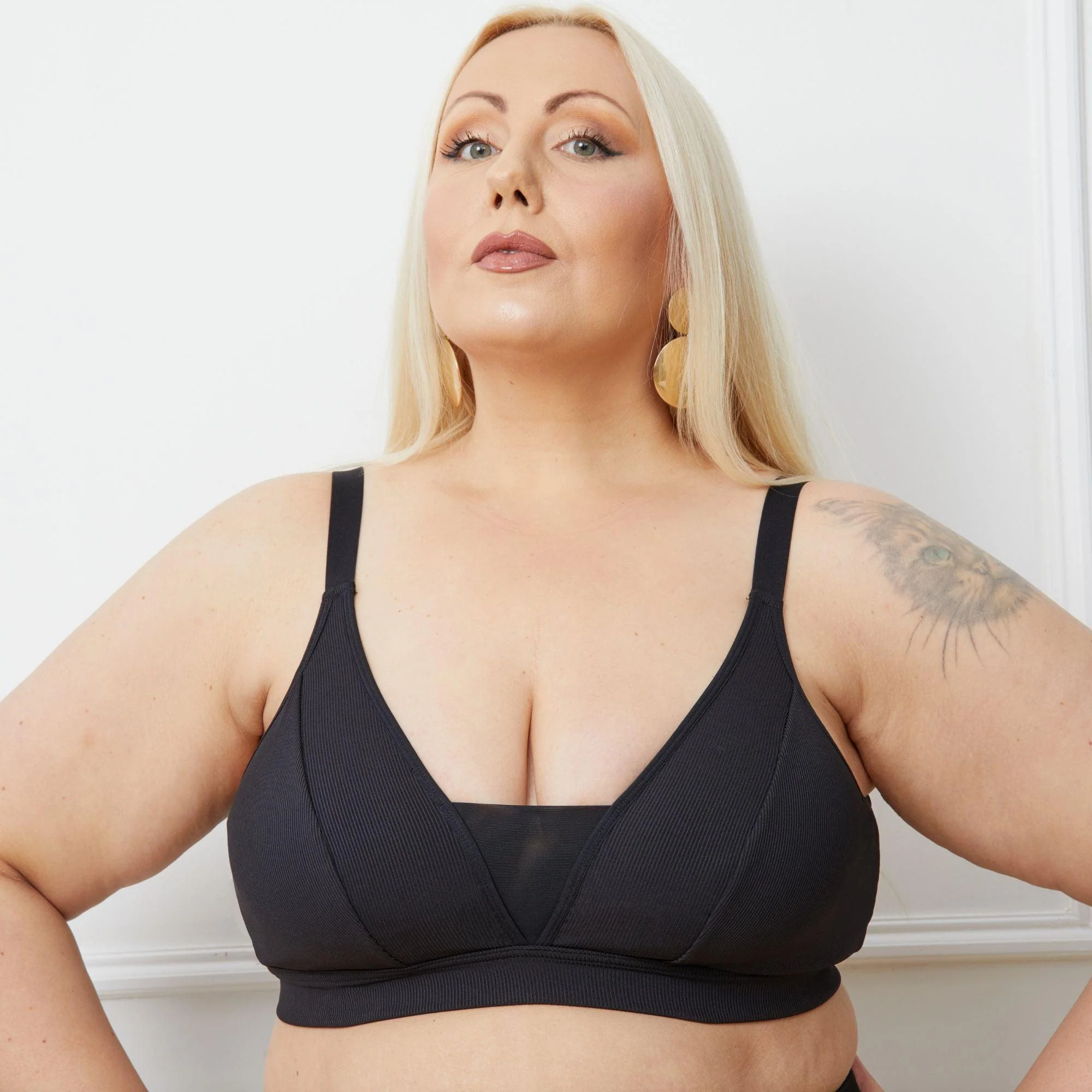 Everyday Ribbed Bra - Black - Image 12