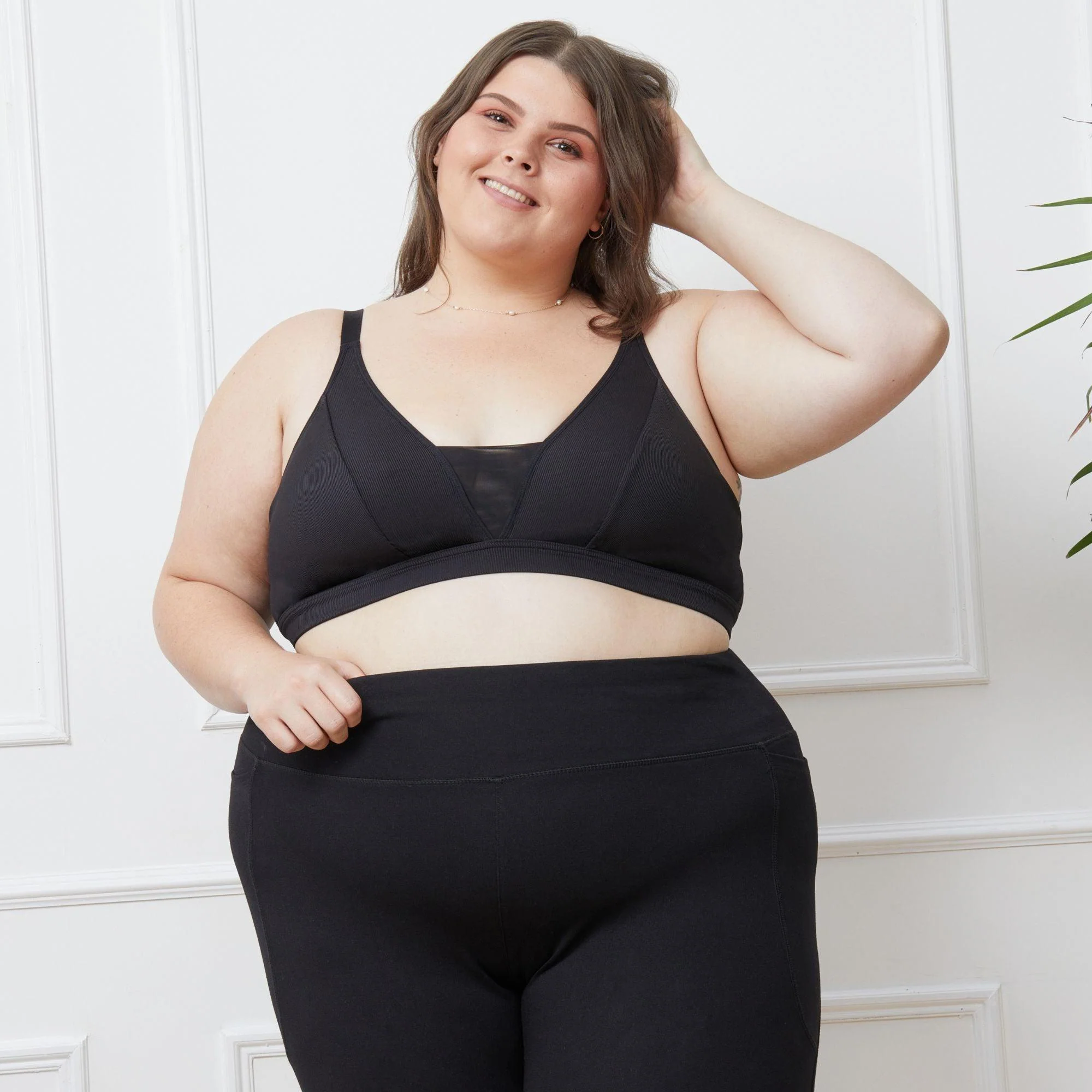Everyday Ribbed Bra - Black - Image 13