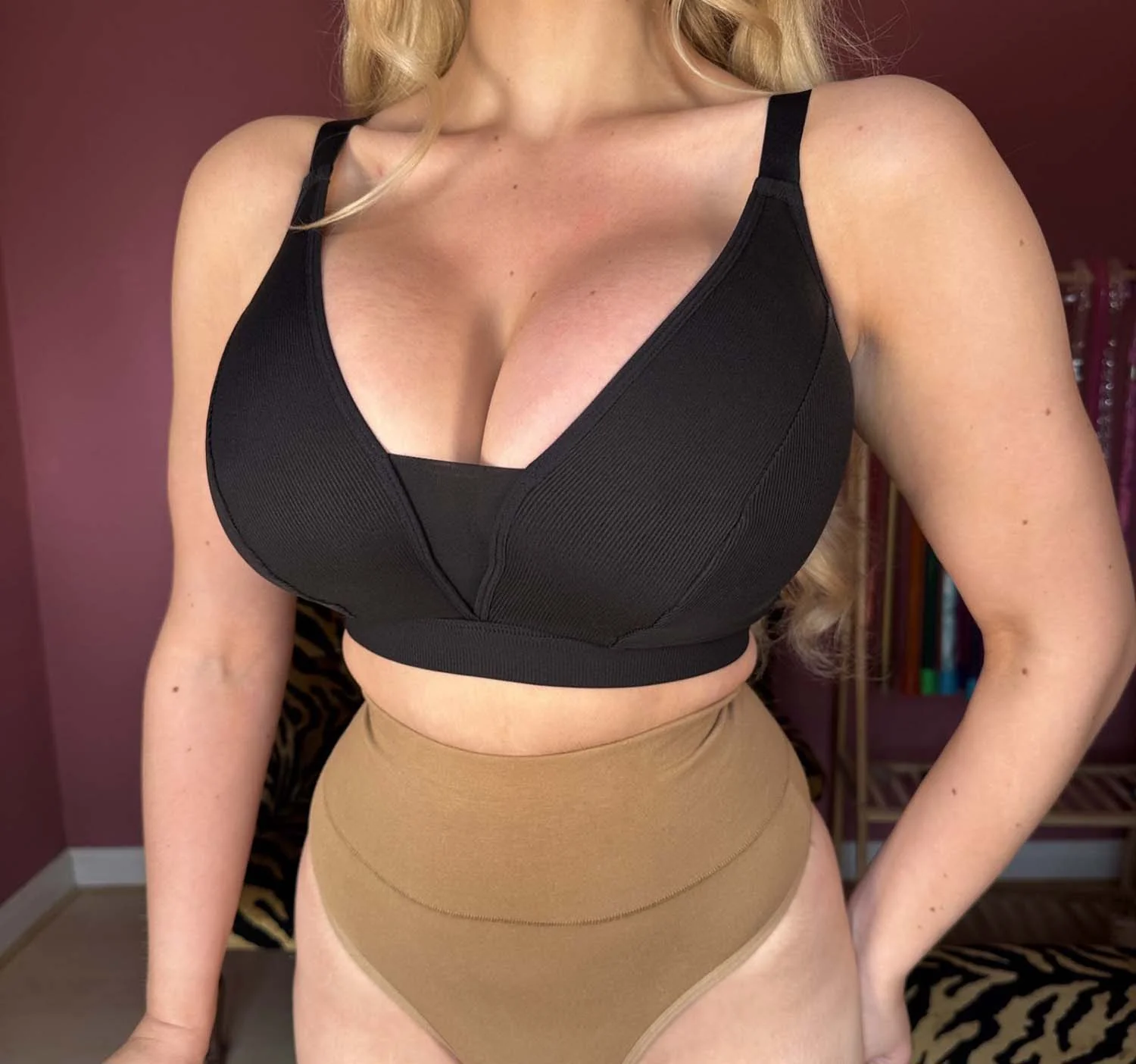 Everyday Ribbed Bra - Black - Image 16