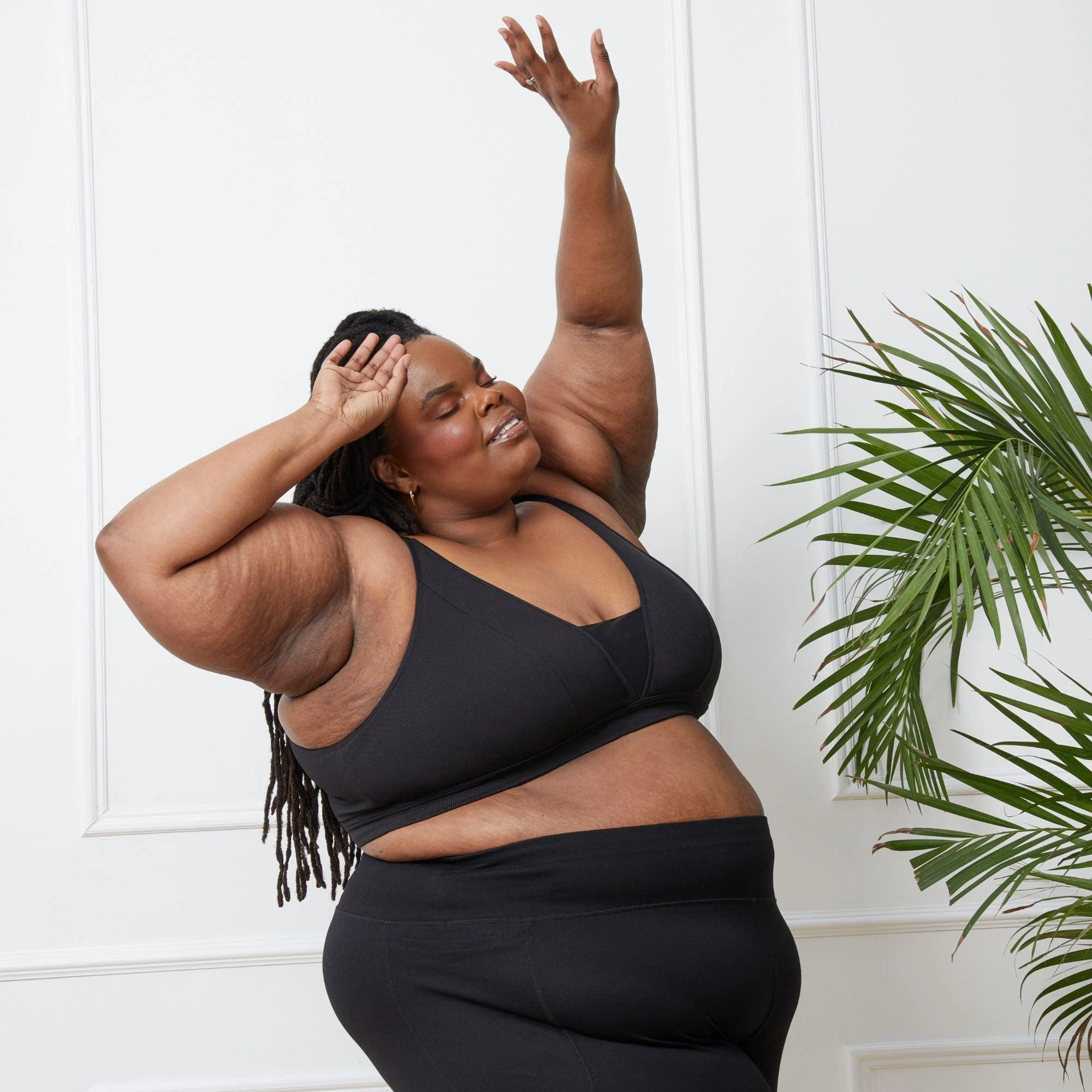 Everyday Ribbed Bra - Black - Image 17
