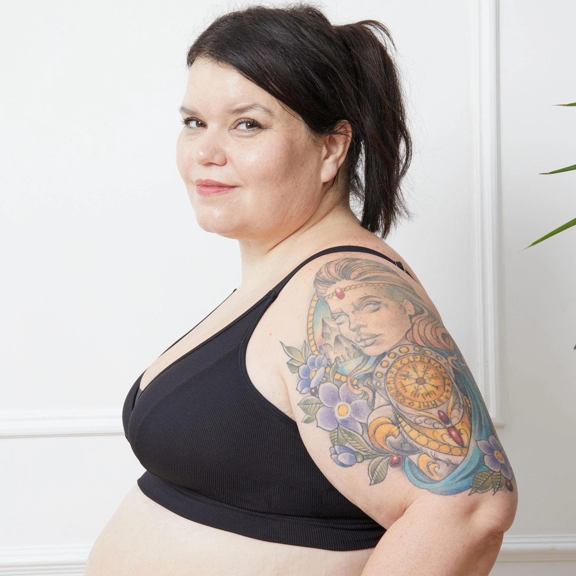 Everyday Ribbed Bra - Black - Image 3
