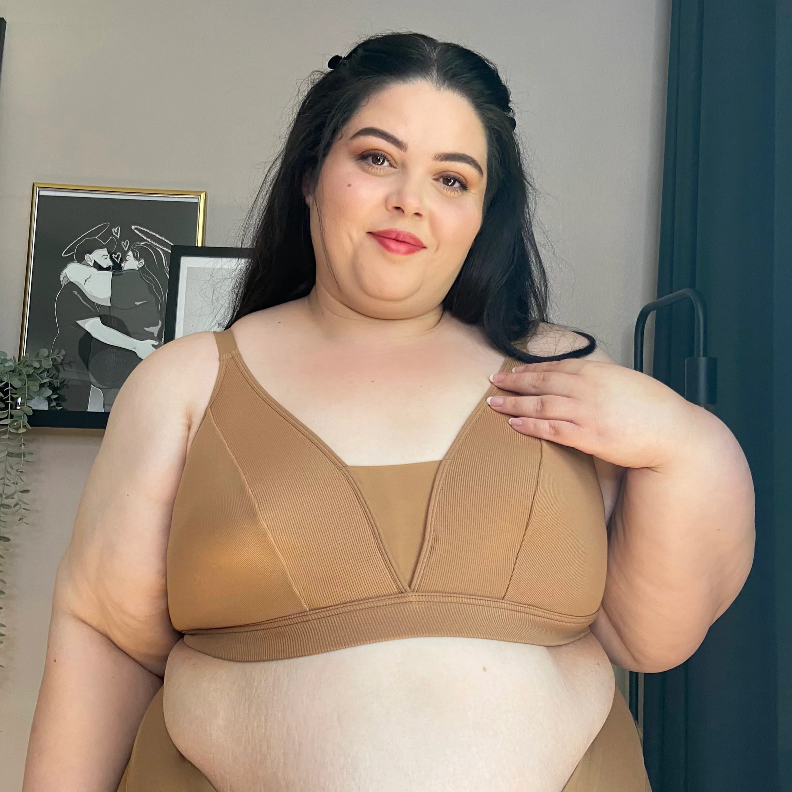Everyday Ribbed Bra - Caramel - Image 11
