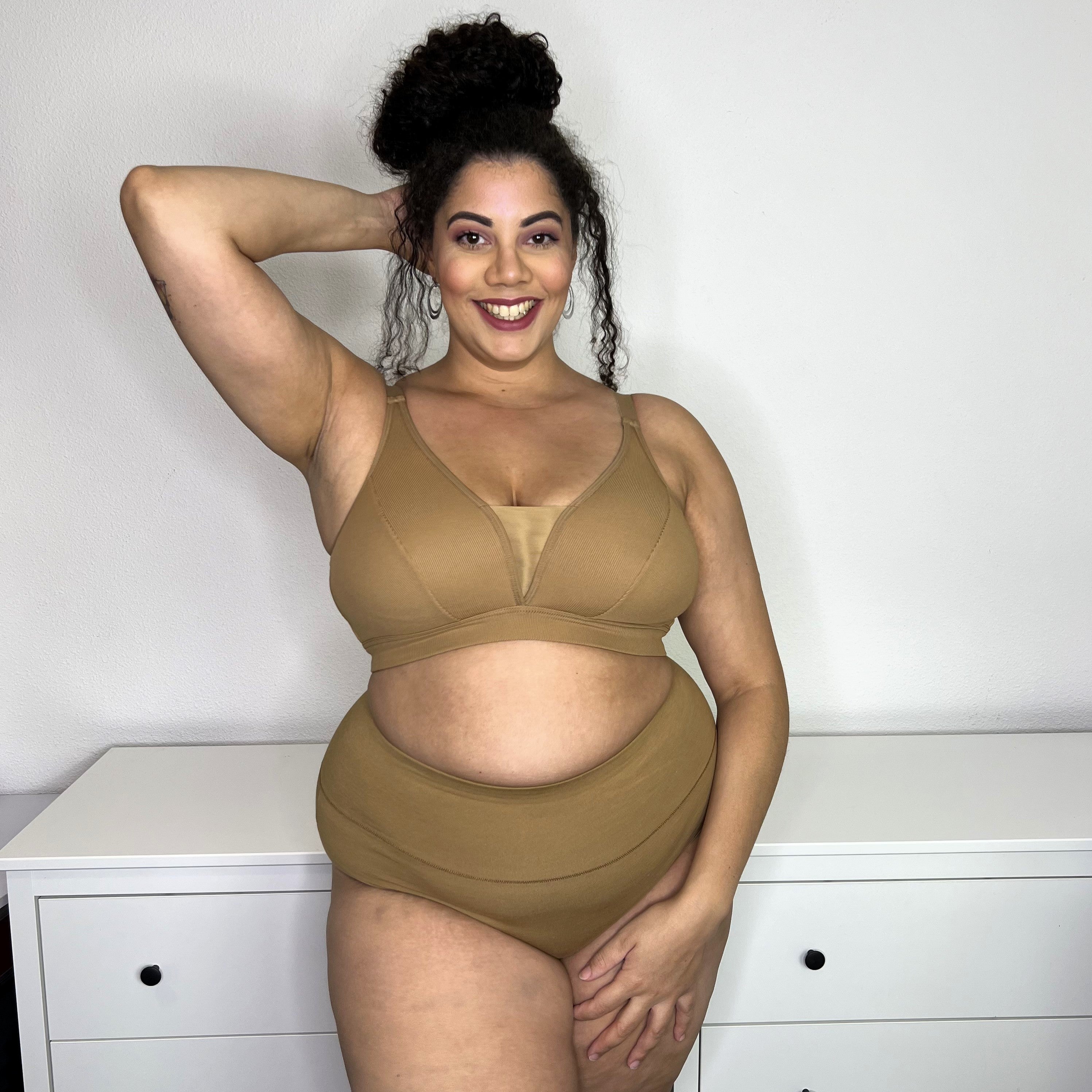 Everyday Ribbed Bra - Caramel - Image 4
