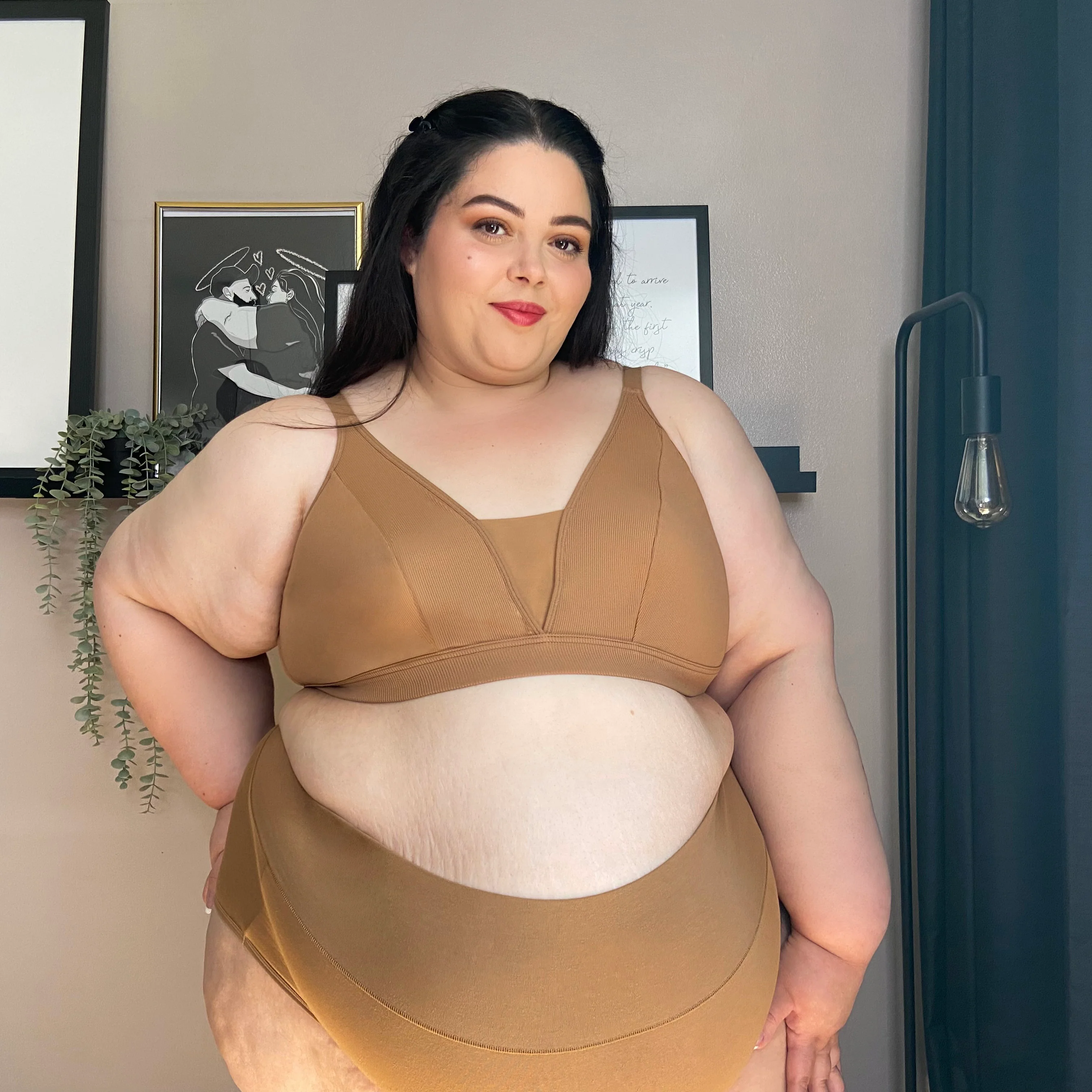Everyday Ribbed Bra - Caramel - Image 5