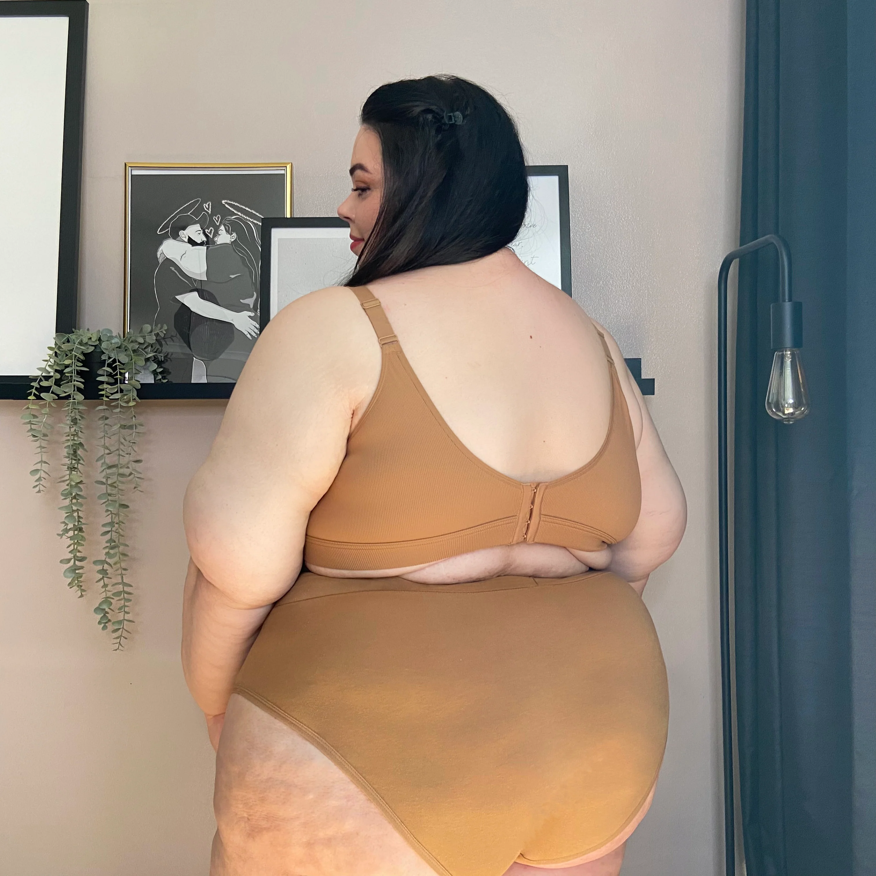 Everyday Ribbed Bra - Caramel - Image 9