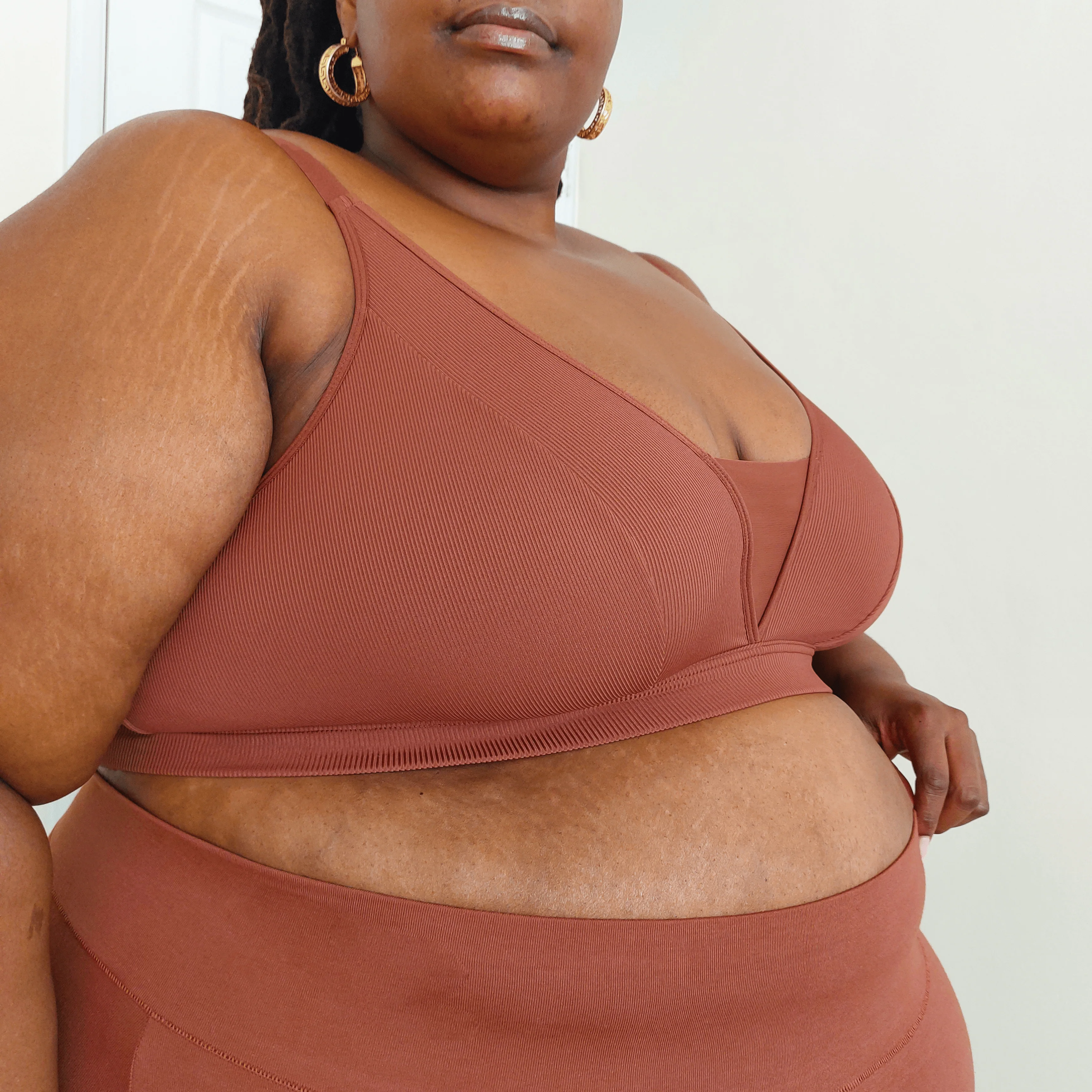 Everyday Ribbed Bra - Root Beer - Image 7