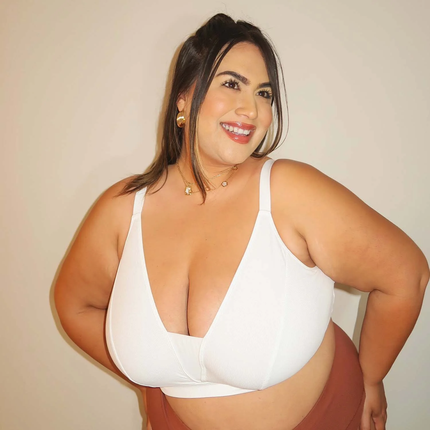 Everyday Ribbed Bra - White - Image 15