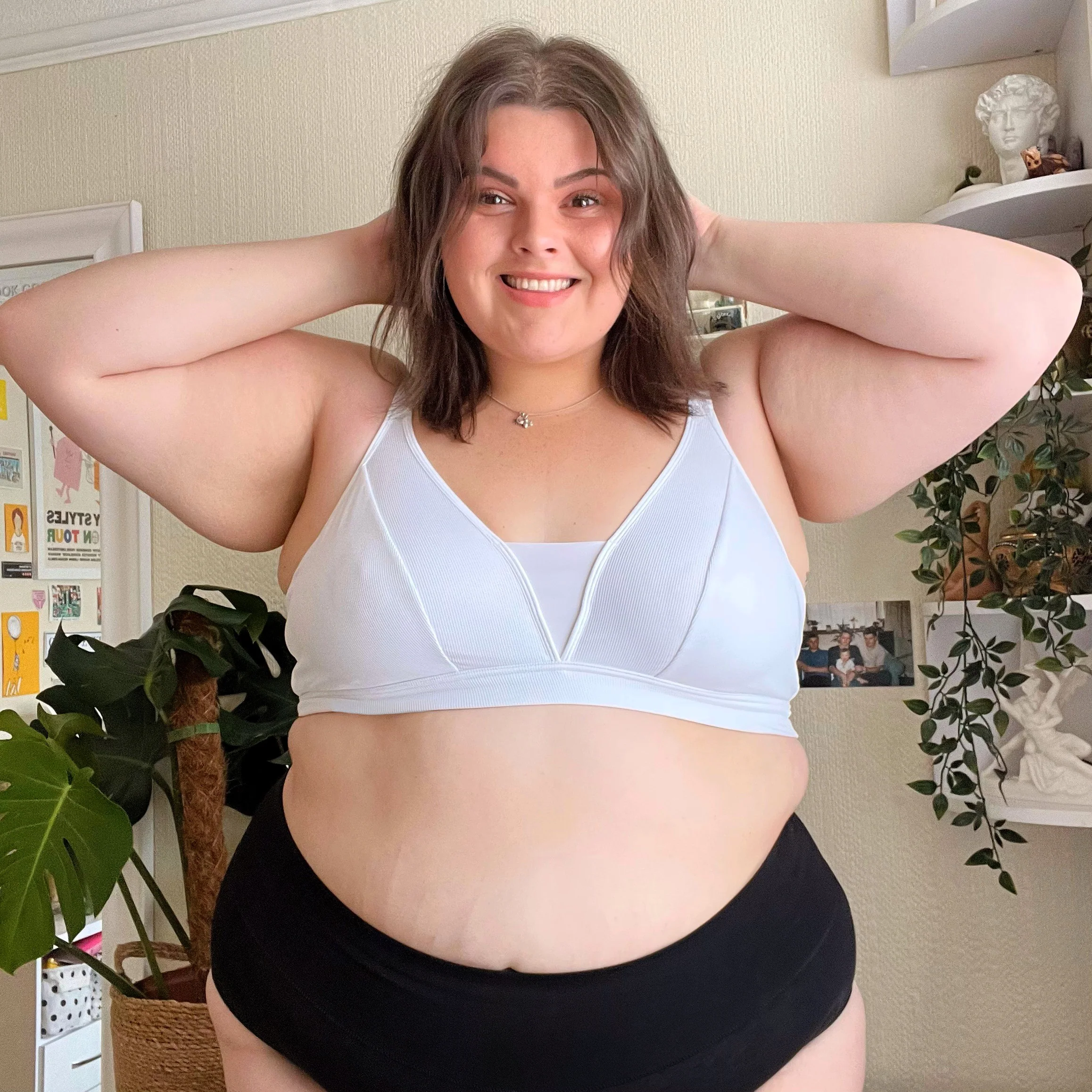 Everyday Ribbed Bra - White - Image 20
