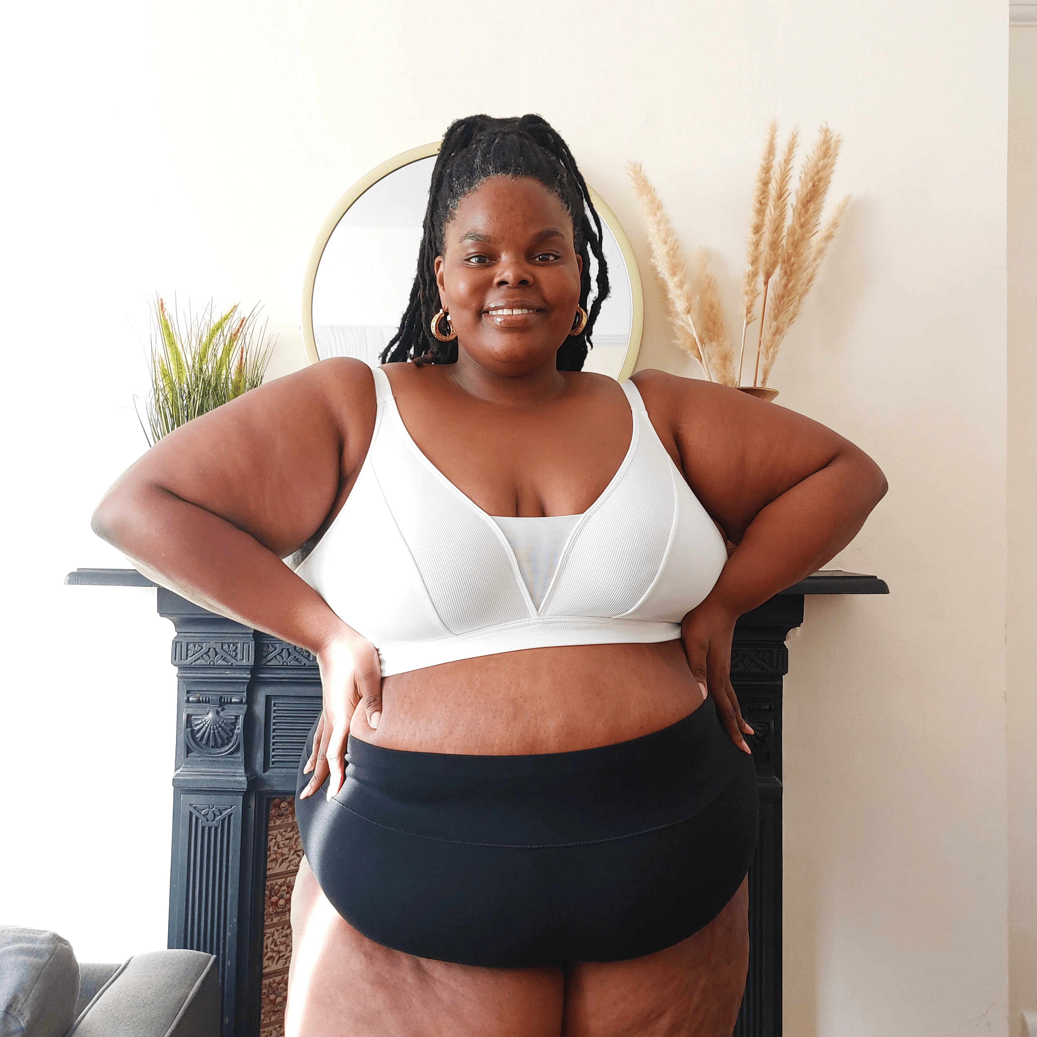 Everyday Ribbed Bra - White - Image 6