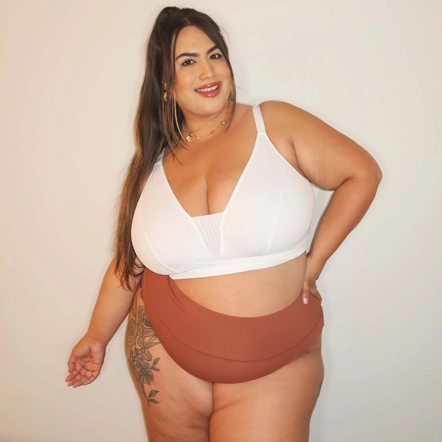 Everyday Ribbed Bra - White - Image 7