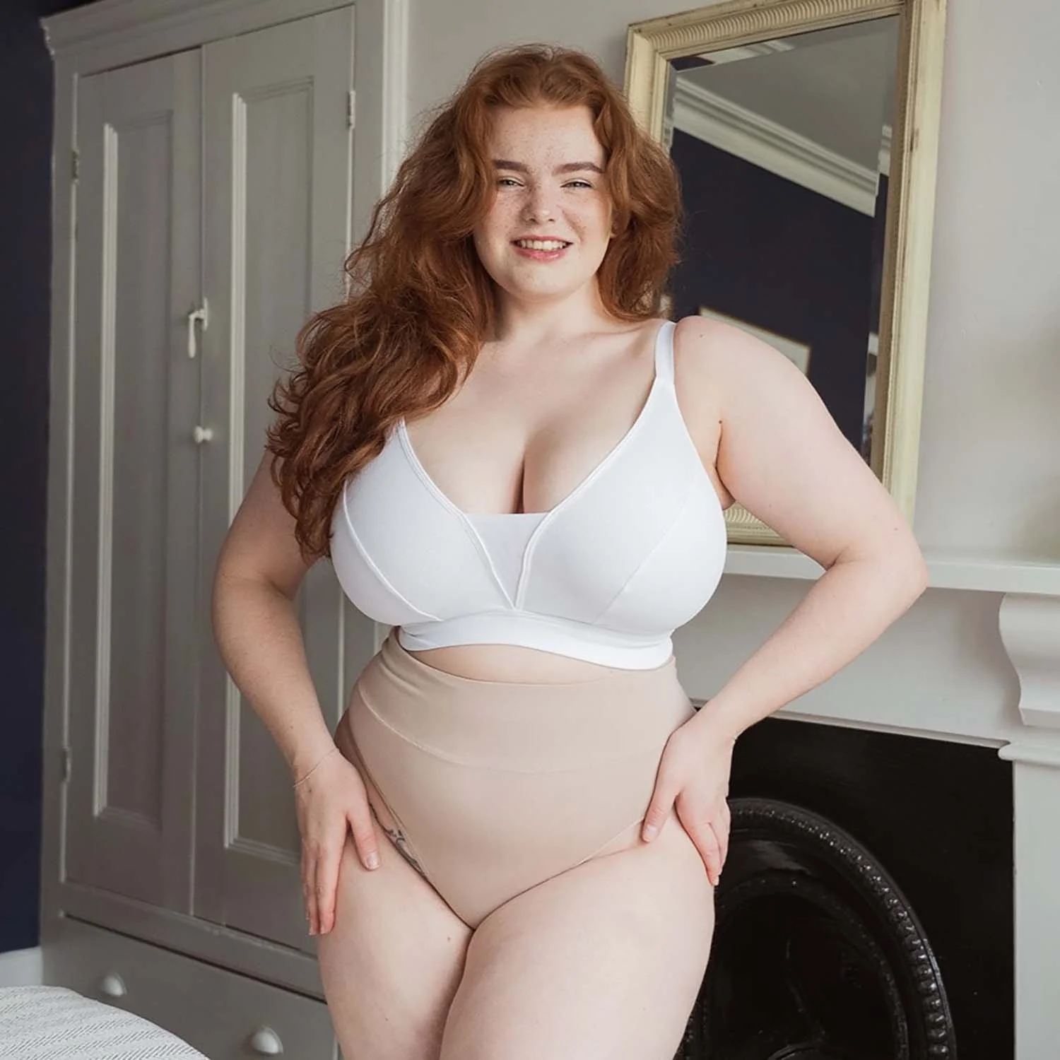 Everyday Ribbed Bra - White - Image 9
