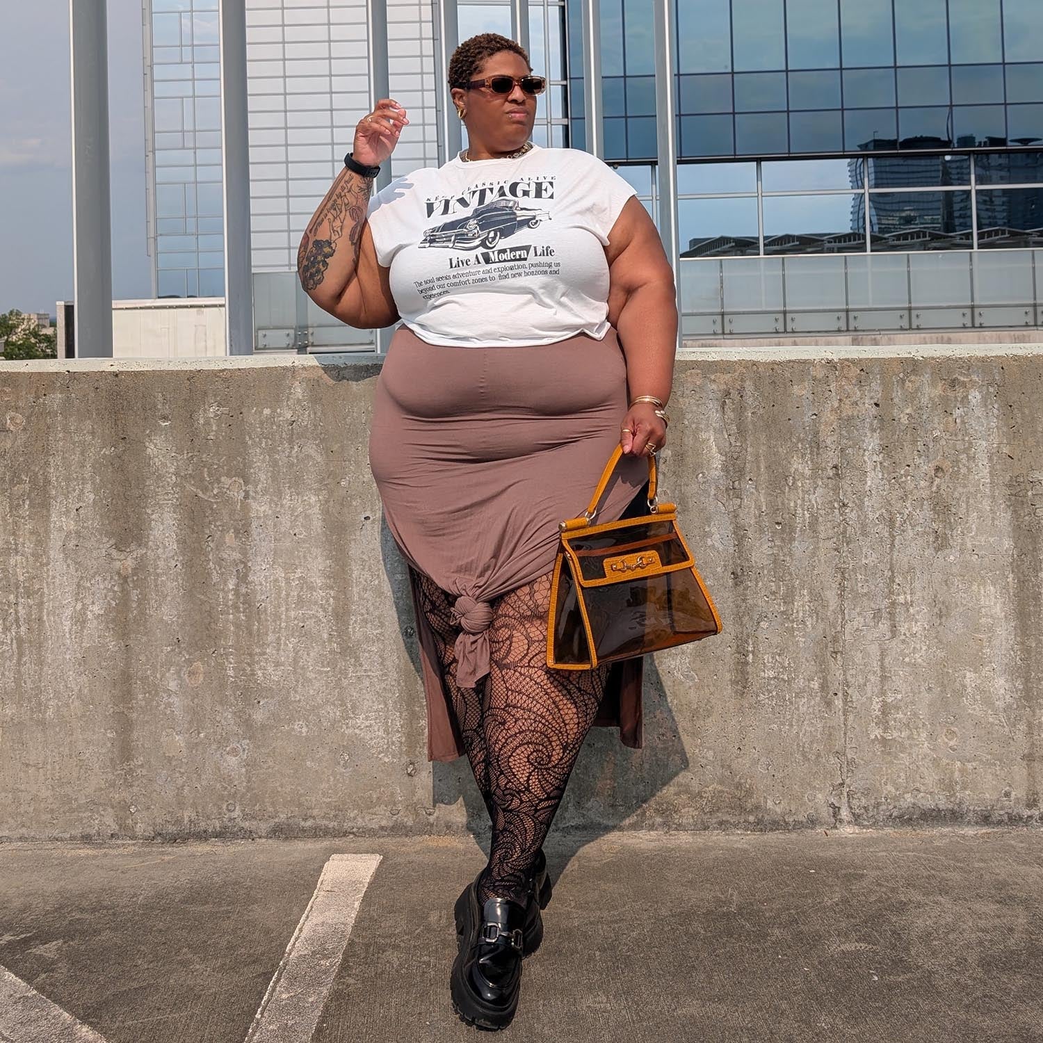 Thighs The Limit Fishnets - Timewarp - Black - Image 16