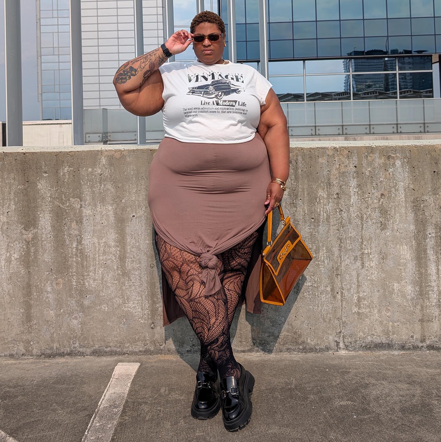Thighs The Limit Fishnets - Timewarp - Black - Image 8