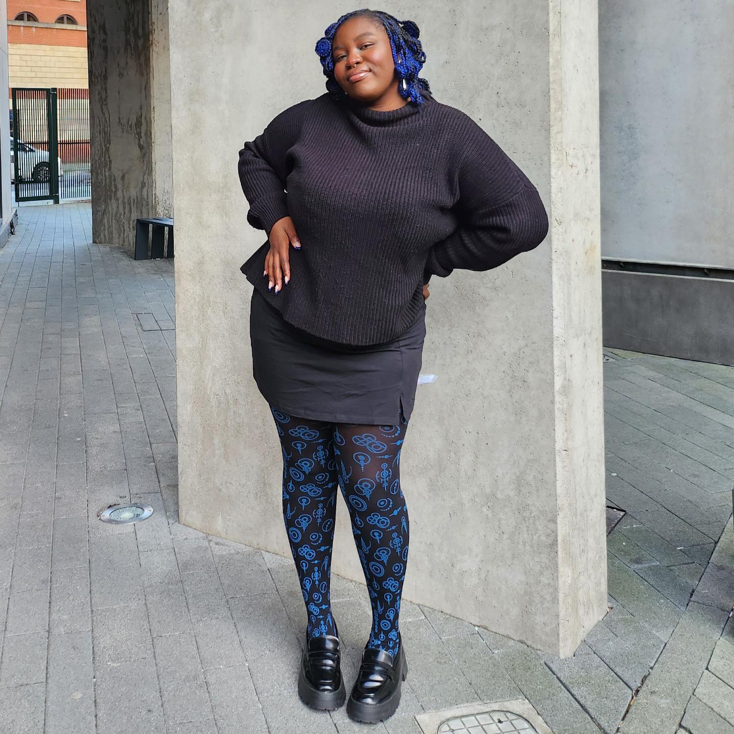 80 Denier Opaque Tights - Crop Circles - Image 11