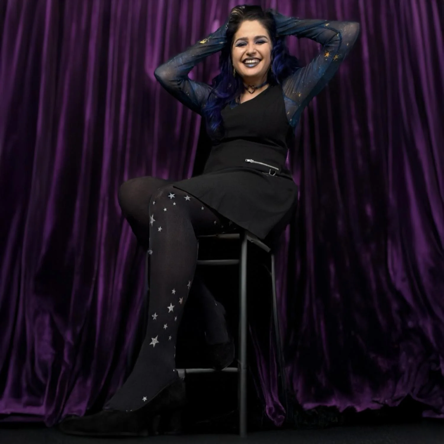 80 Denier Opaque Tights - Star Leg Wrap - Image 3