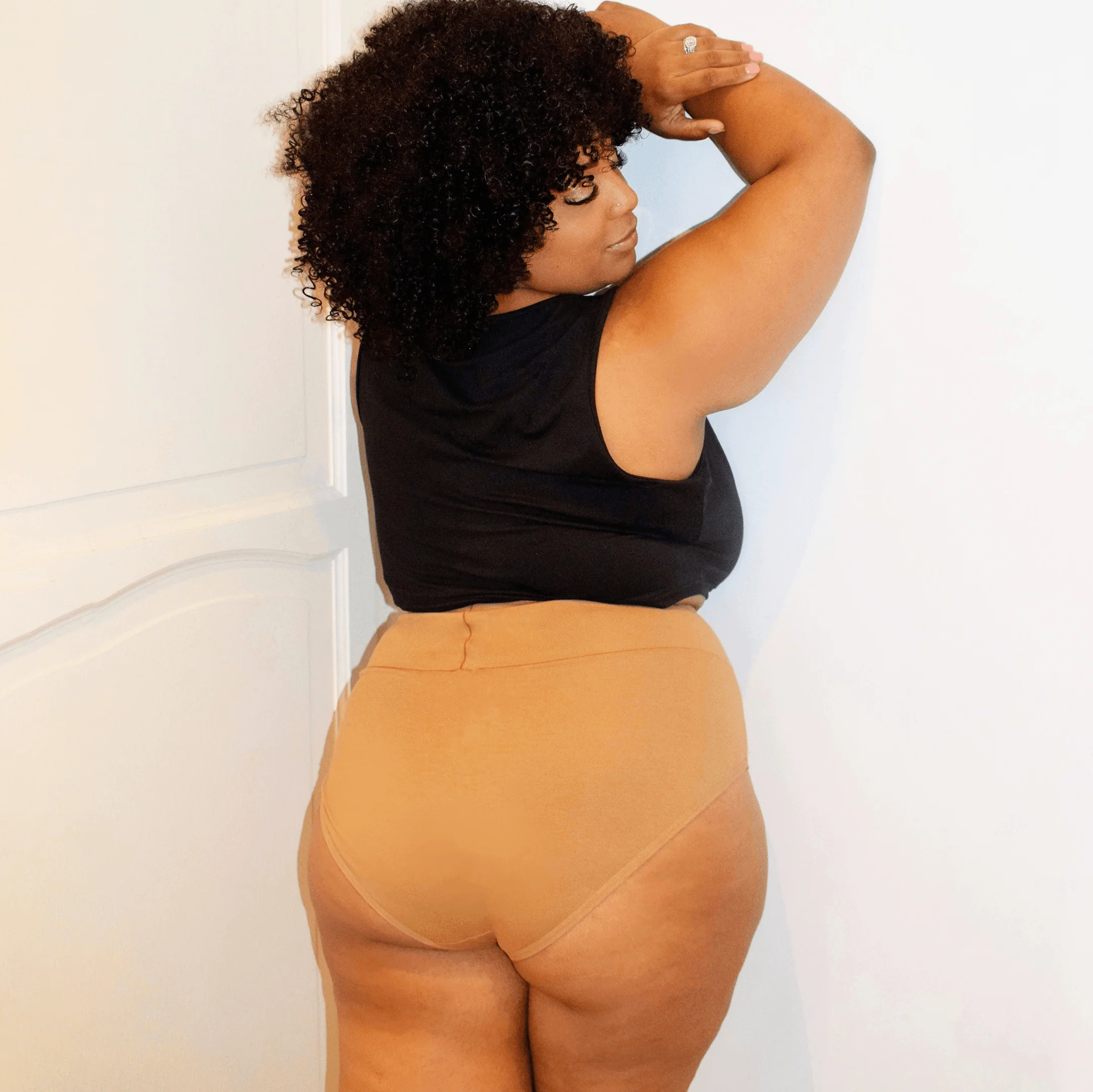 Organic Cotton Full Brief Knickers - Caramel - Image 2