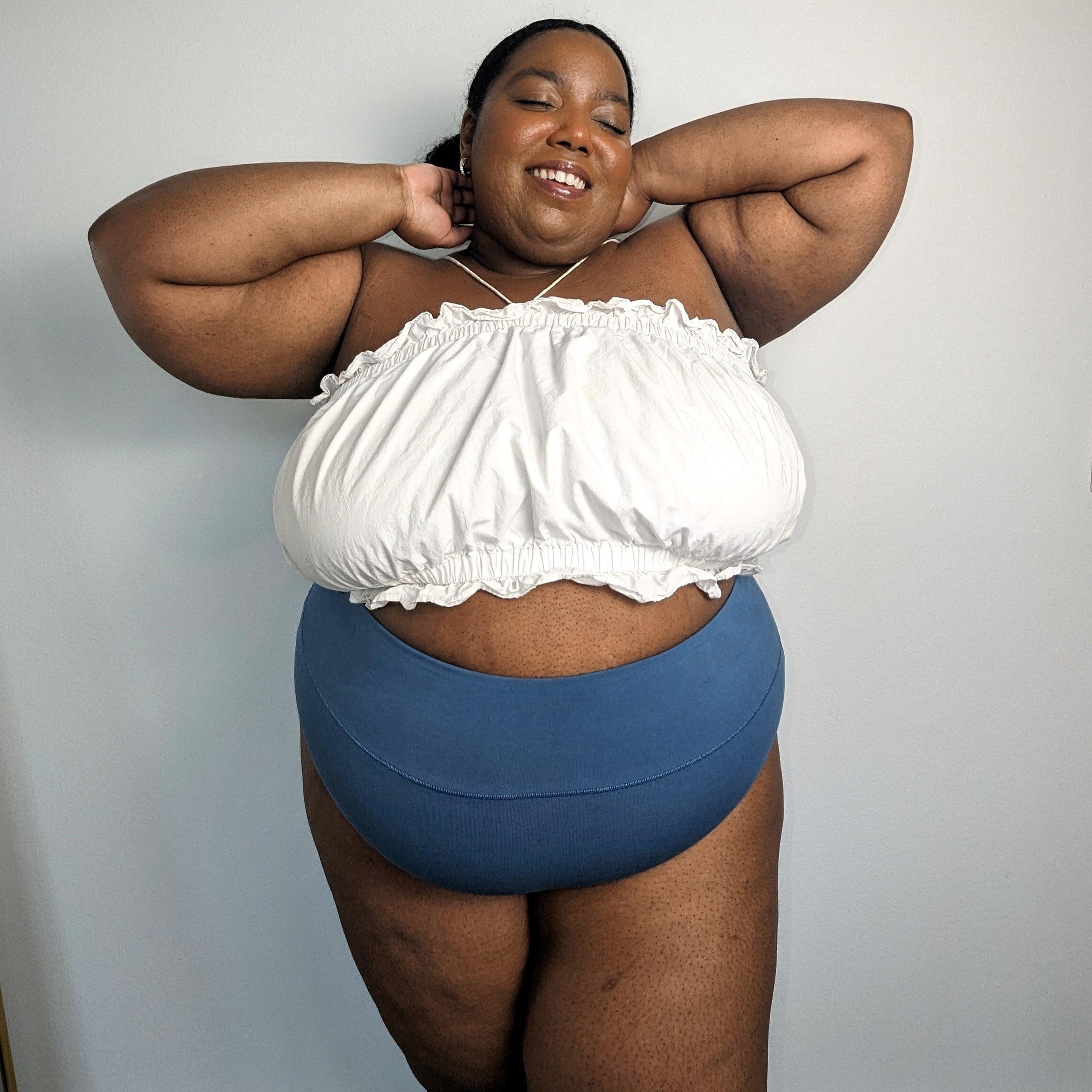 Organic Cotton Full Brief Knickers - Denim