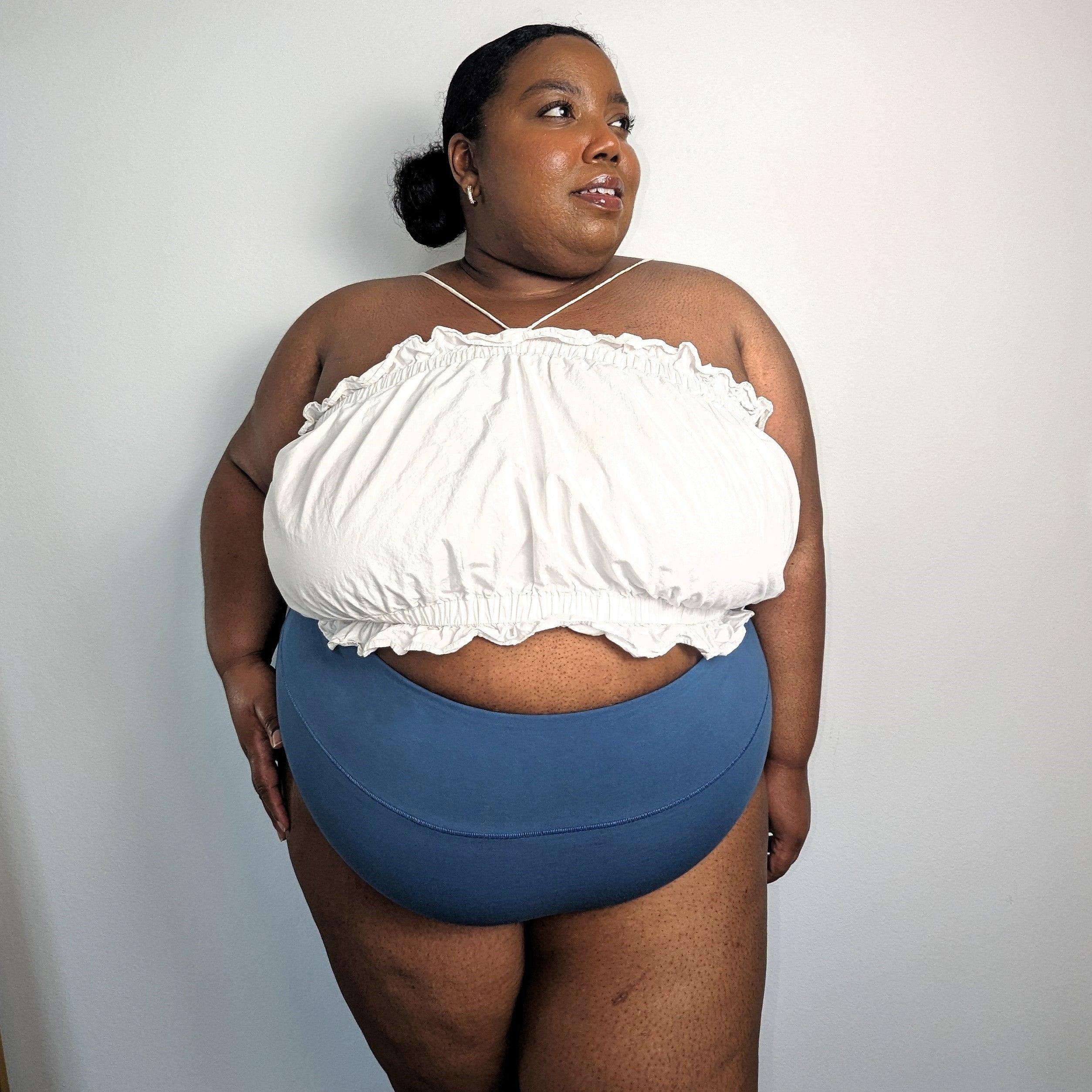 Organic Cotton Full Brief Knickers - Denim - Image 3