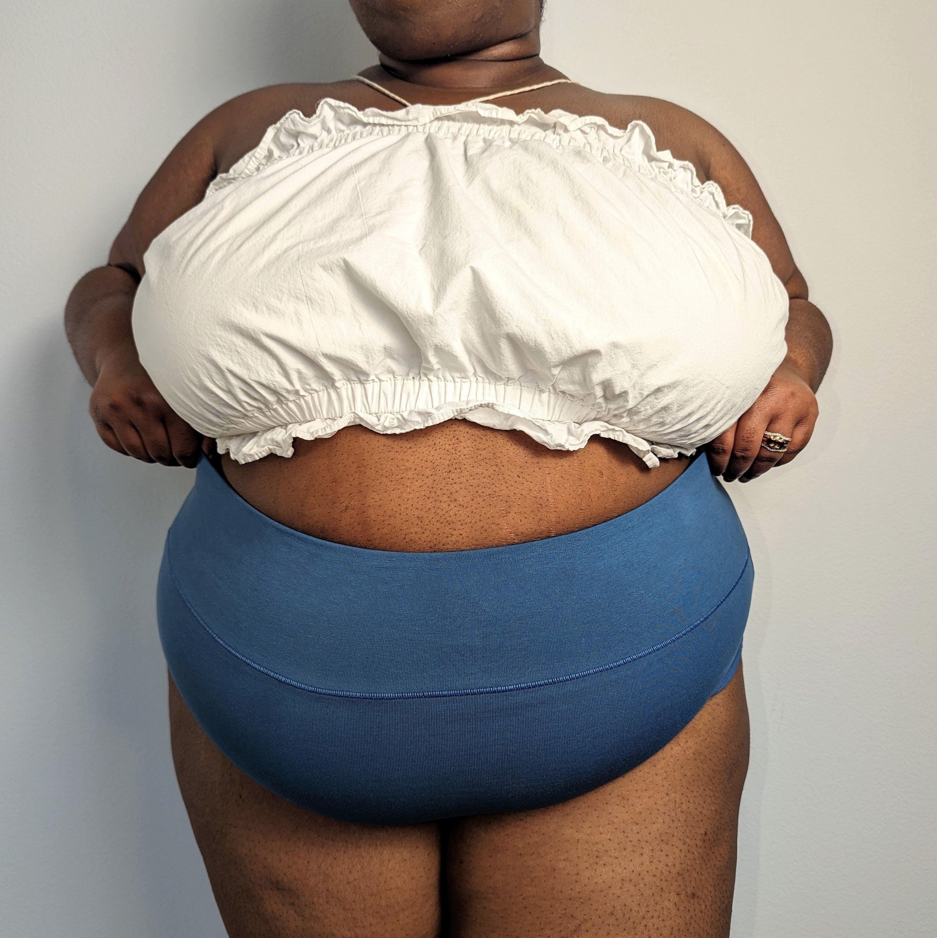 Organic Cotton Full Brief Knickers - Denim - Image 7