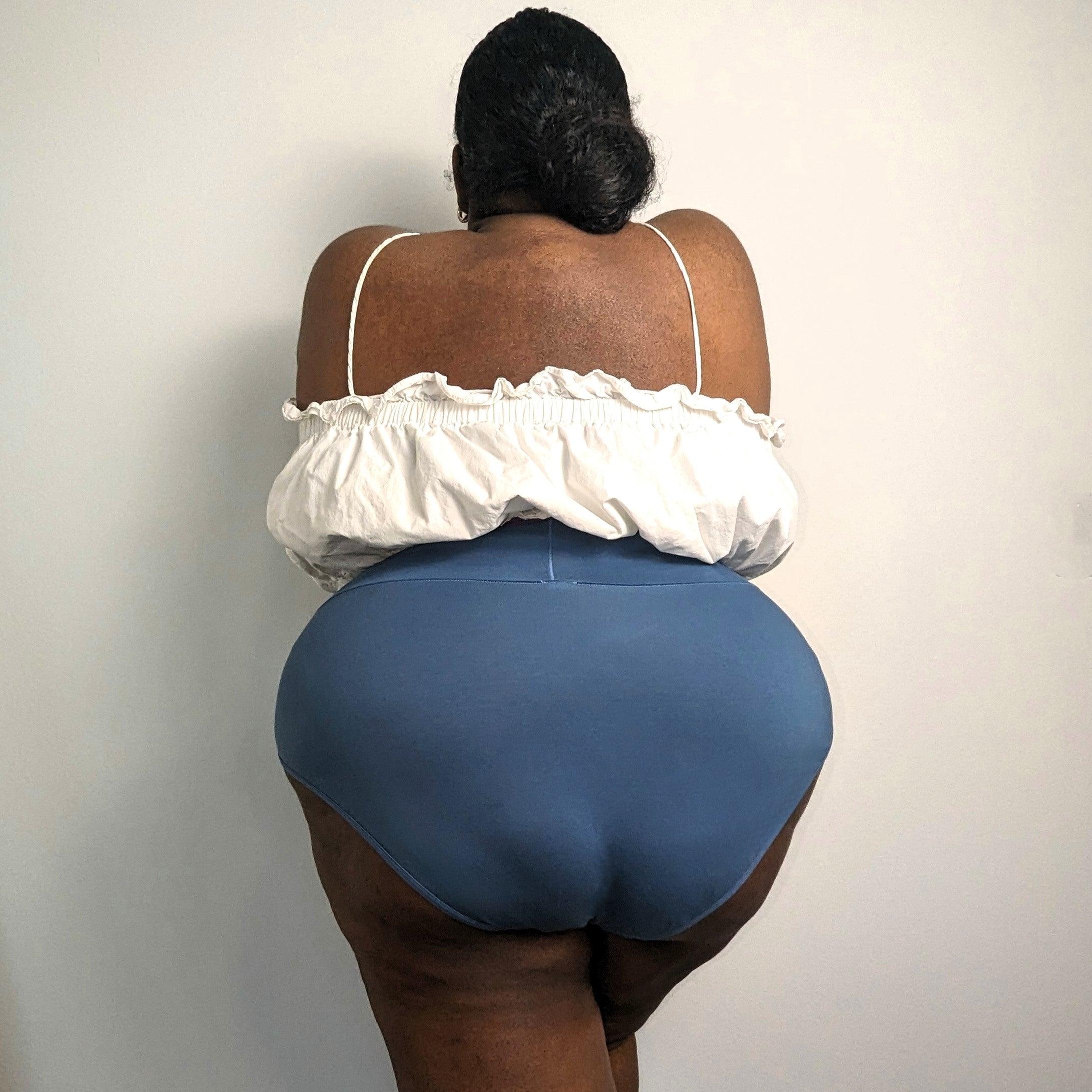 Organic Cotton Full Brief Knickers - Denim - Image 9