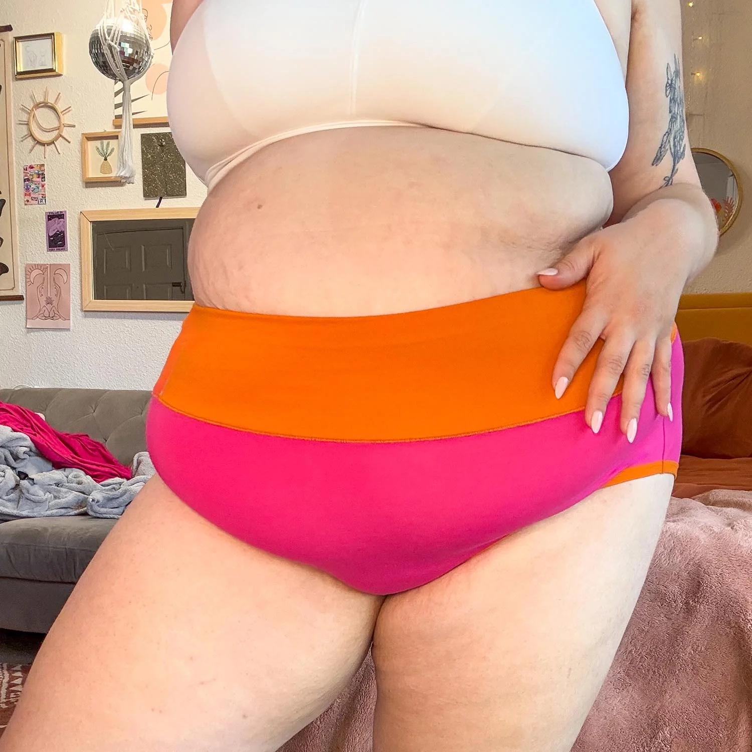 Organic Cotton Full Brief Duo Knickers - Barbara & Papaya - Image 5