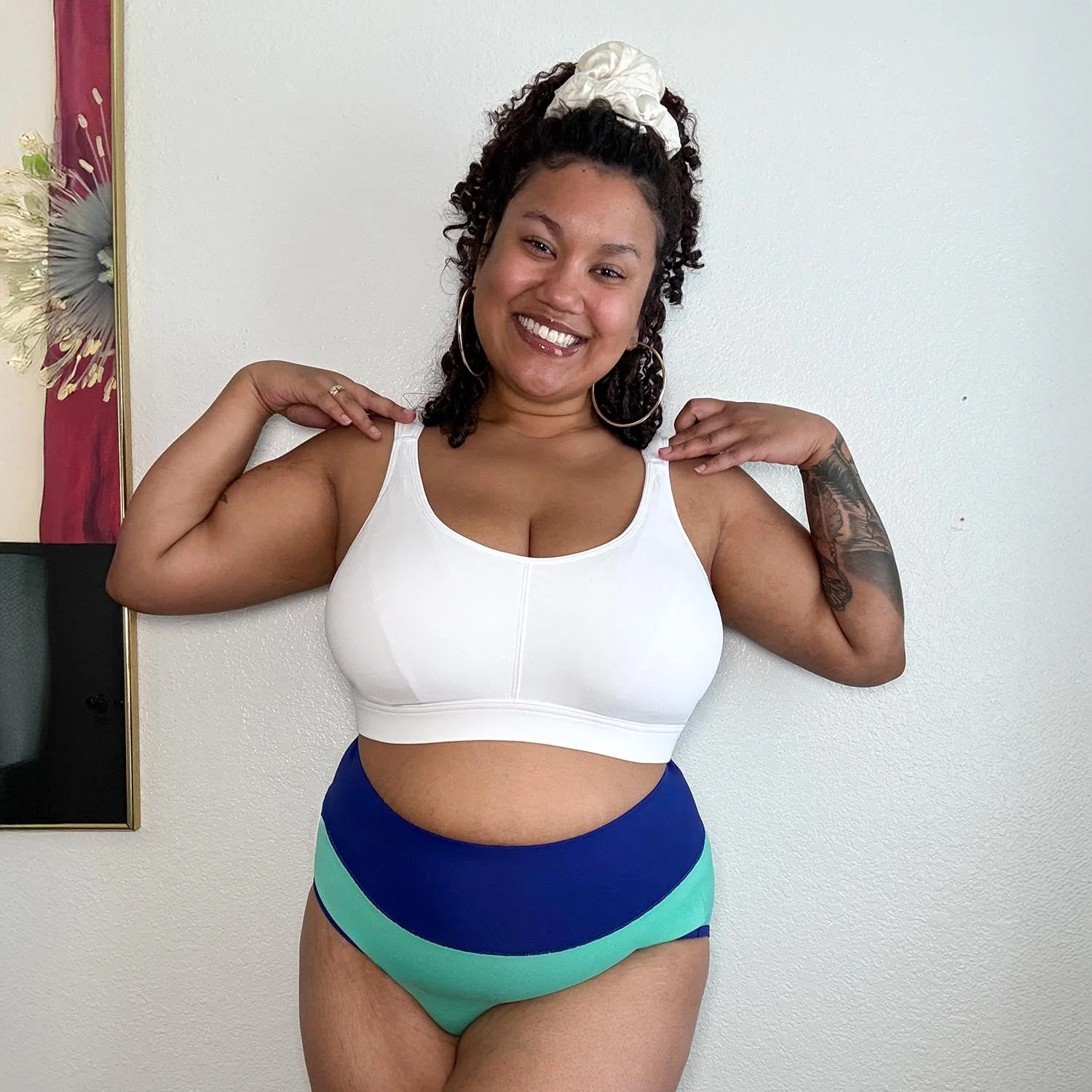 Organic Cotton Full Brief Duo Knickers - Mint & Arabesque - Image 10