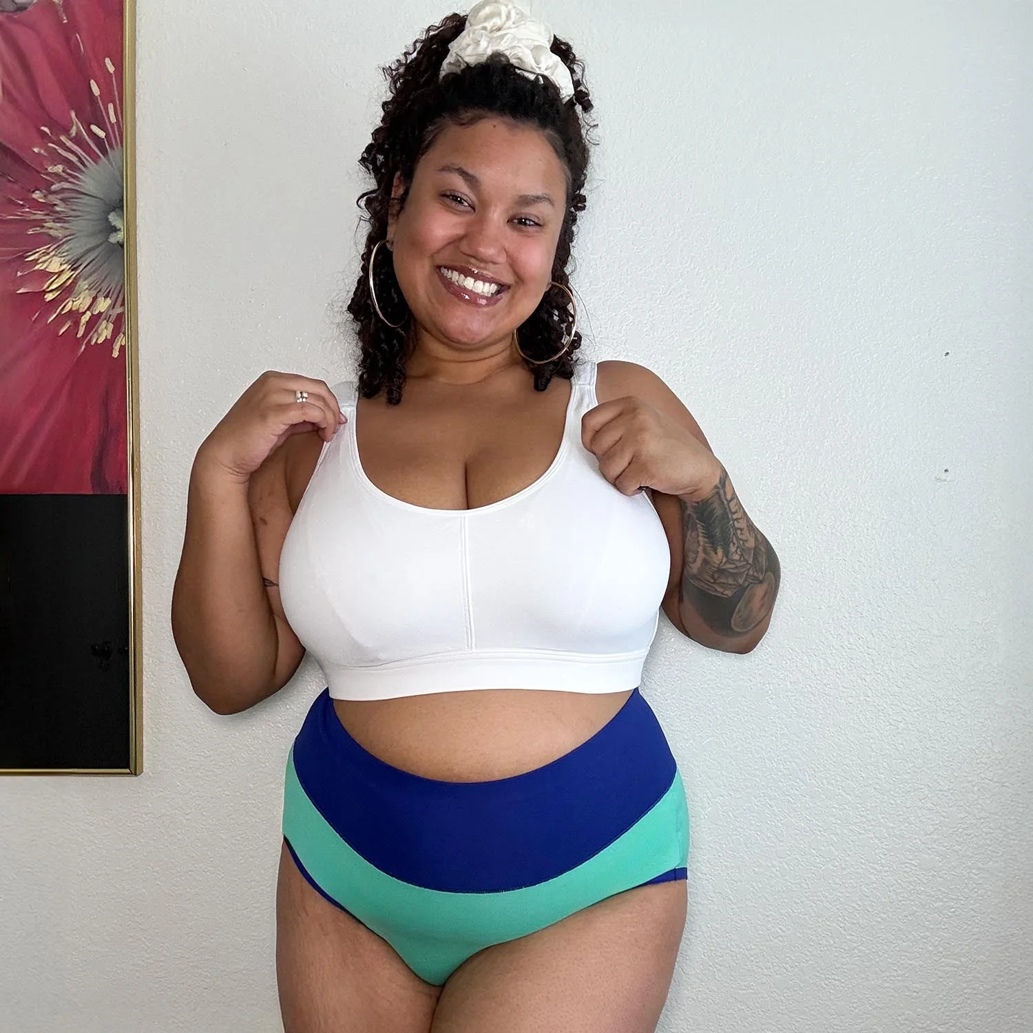 Organic Cotton Full Brief Duo Knickers - Mint & Arabesque - Image 3