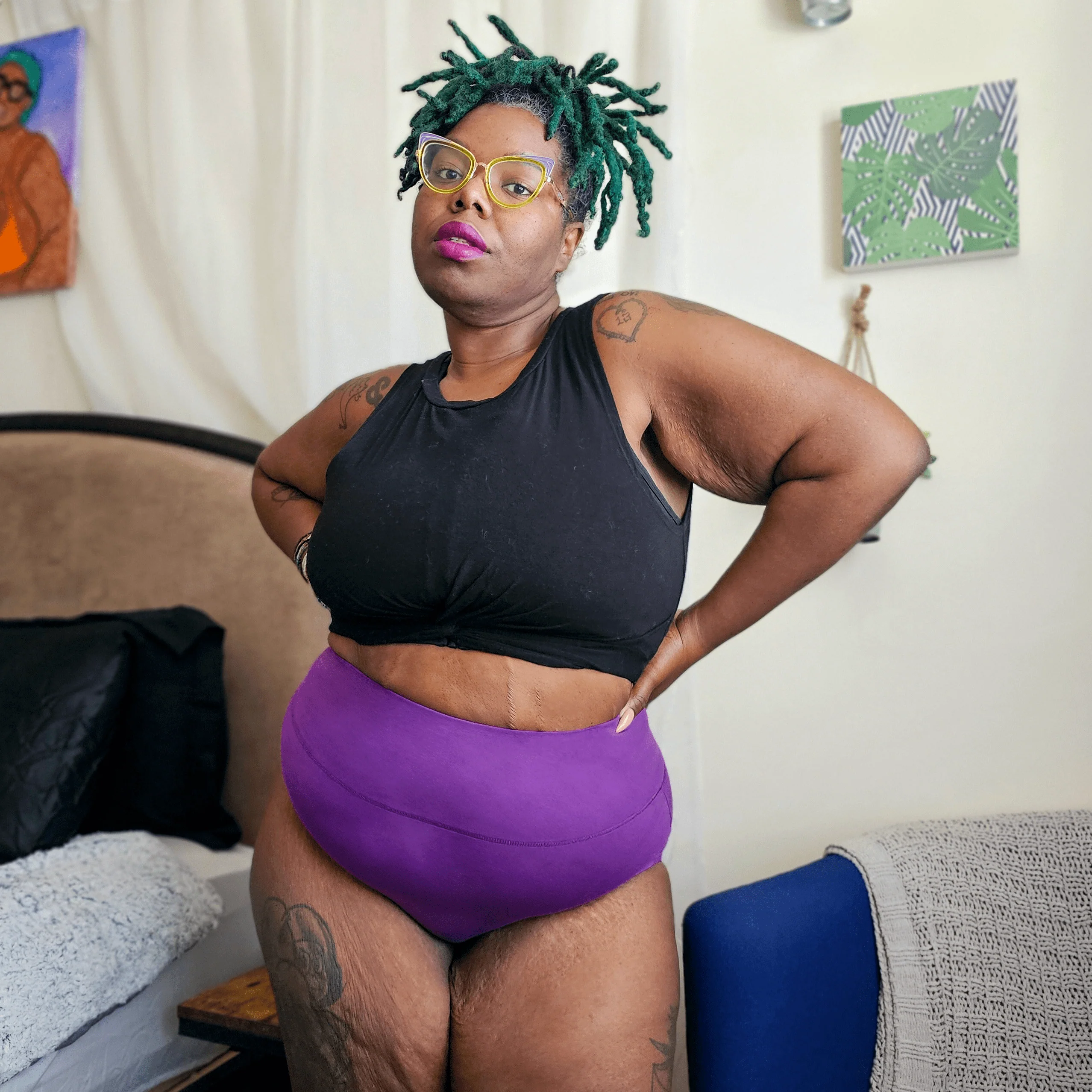 Organic Cotton Full Brief Knickers - Grape Escape - Image 7