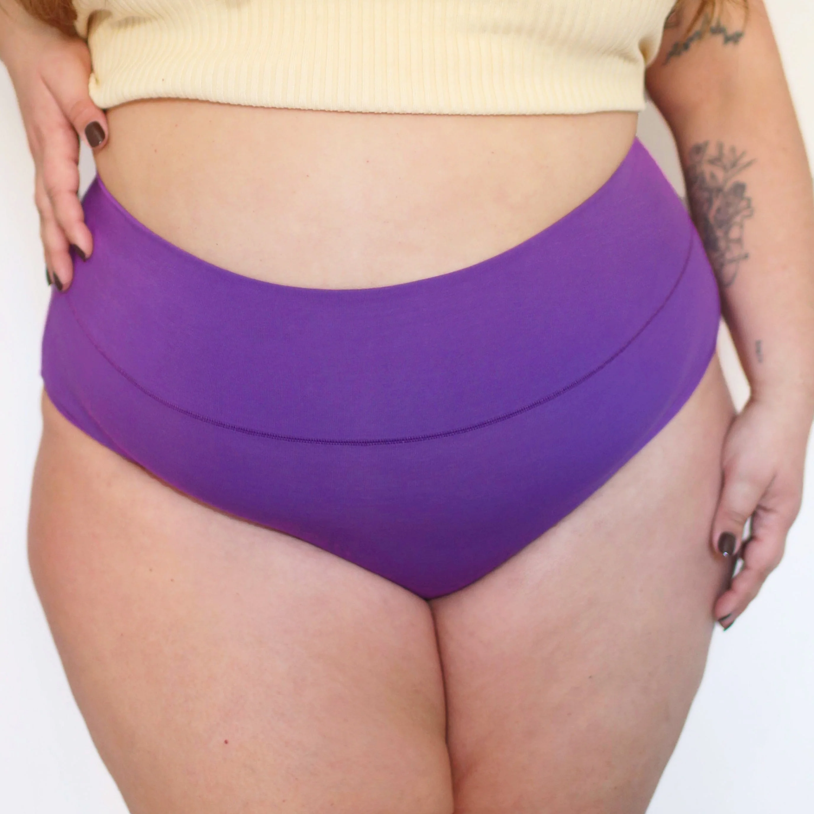 Organic Cotton Full Brief Knickers - Grape Escape - Image 8