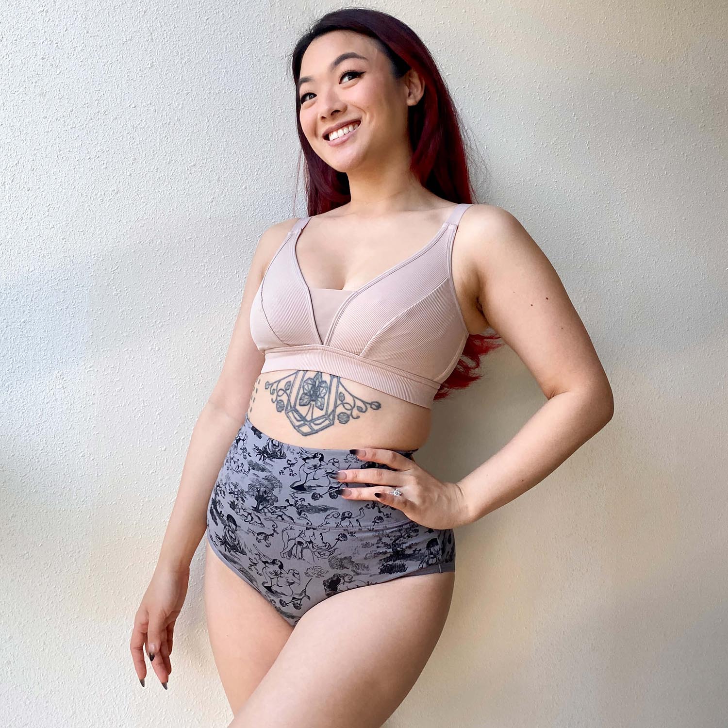 Organic Cotton Full Brief Knickers - Passion au Jardin - L'Amour Noir - Image 3
