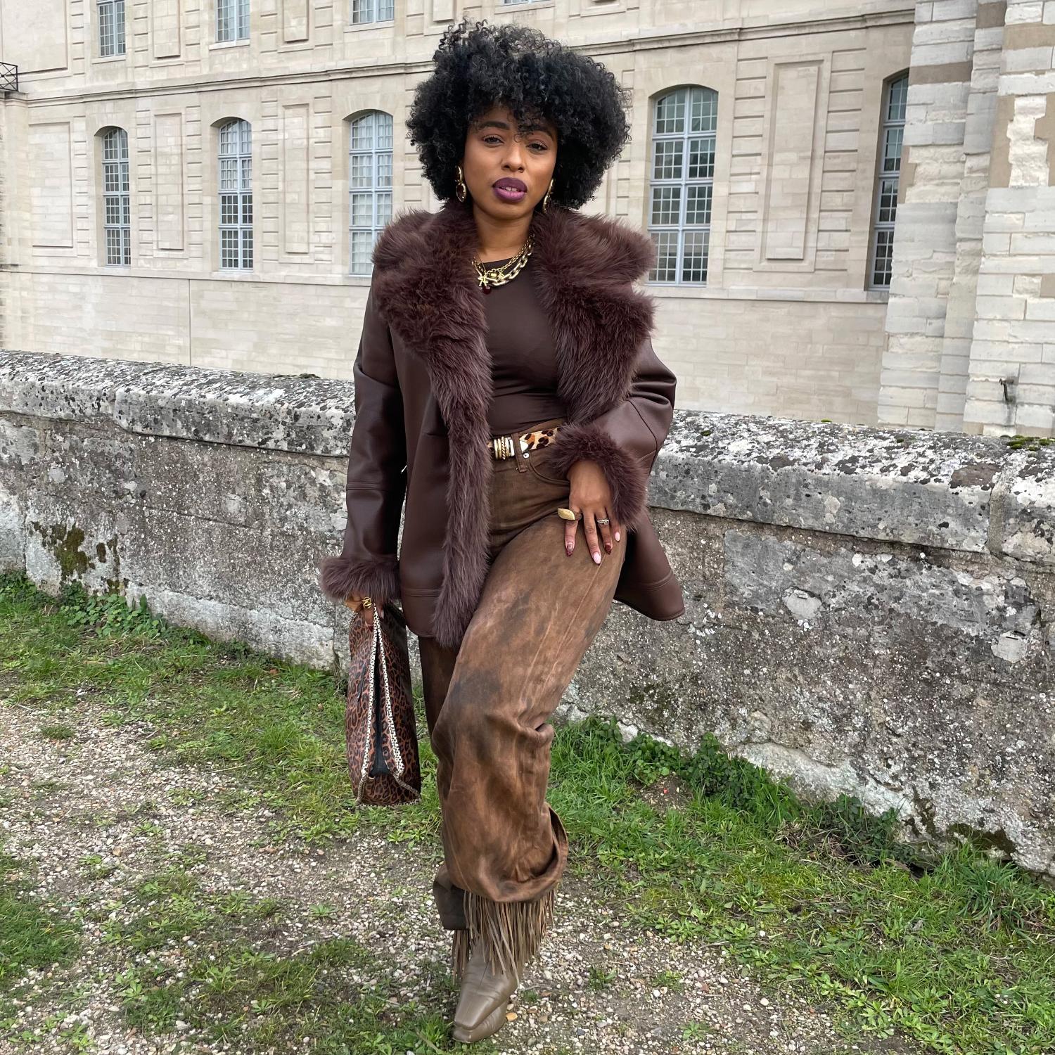 Amelia Aviator Jacket - Brown - Image 12