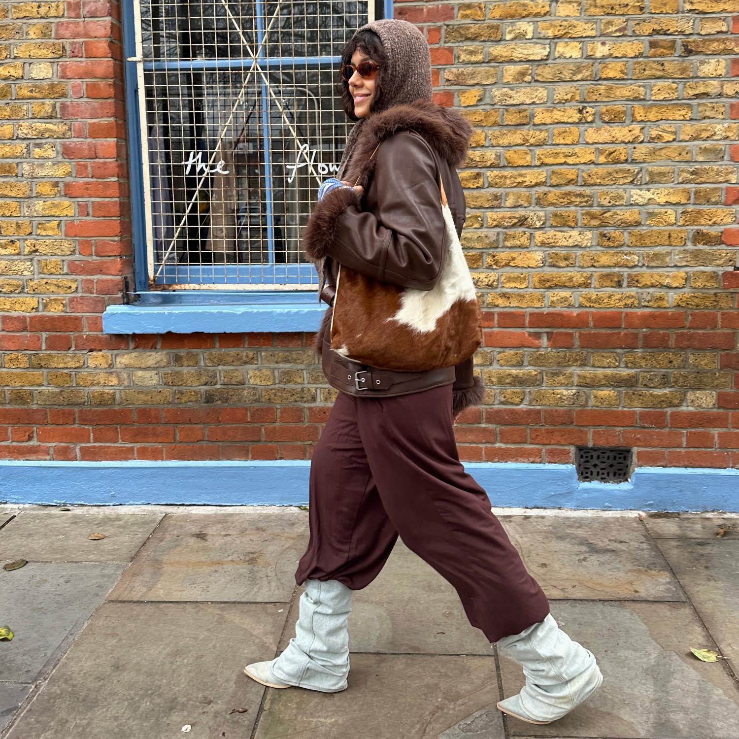 Amelia Aviator Jacket - Brown - Image 7