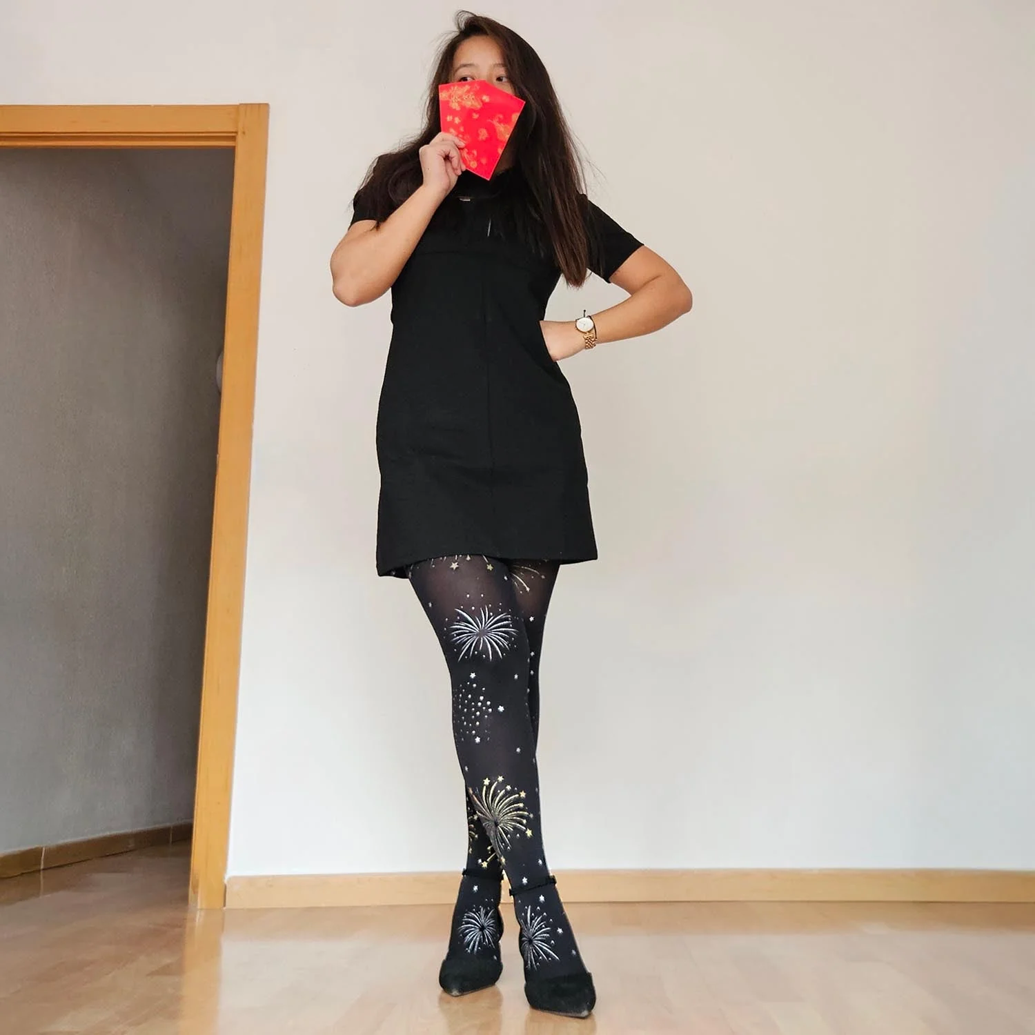 80 Denier Opaque Tights - Glitter Fireworks - Image 6