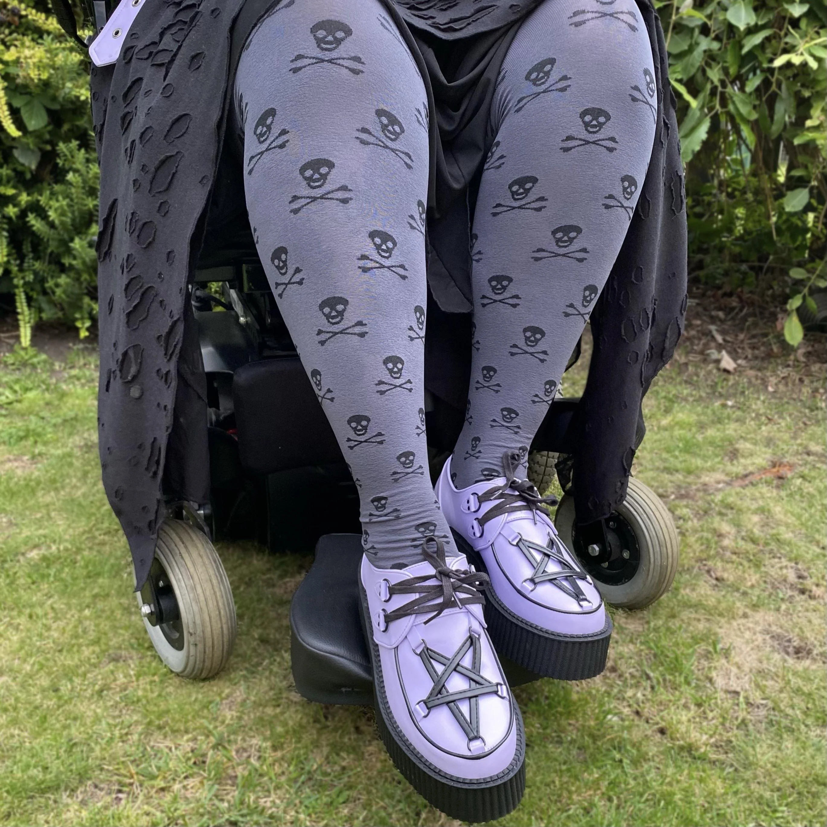 Opaque Tights Skullz - Grey - Image 4
