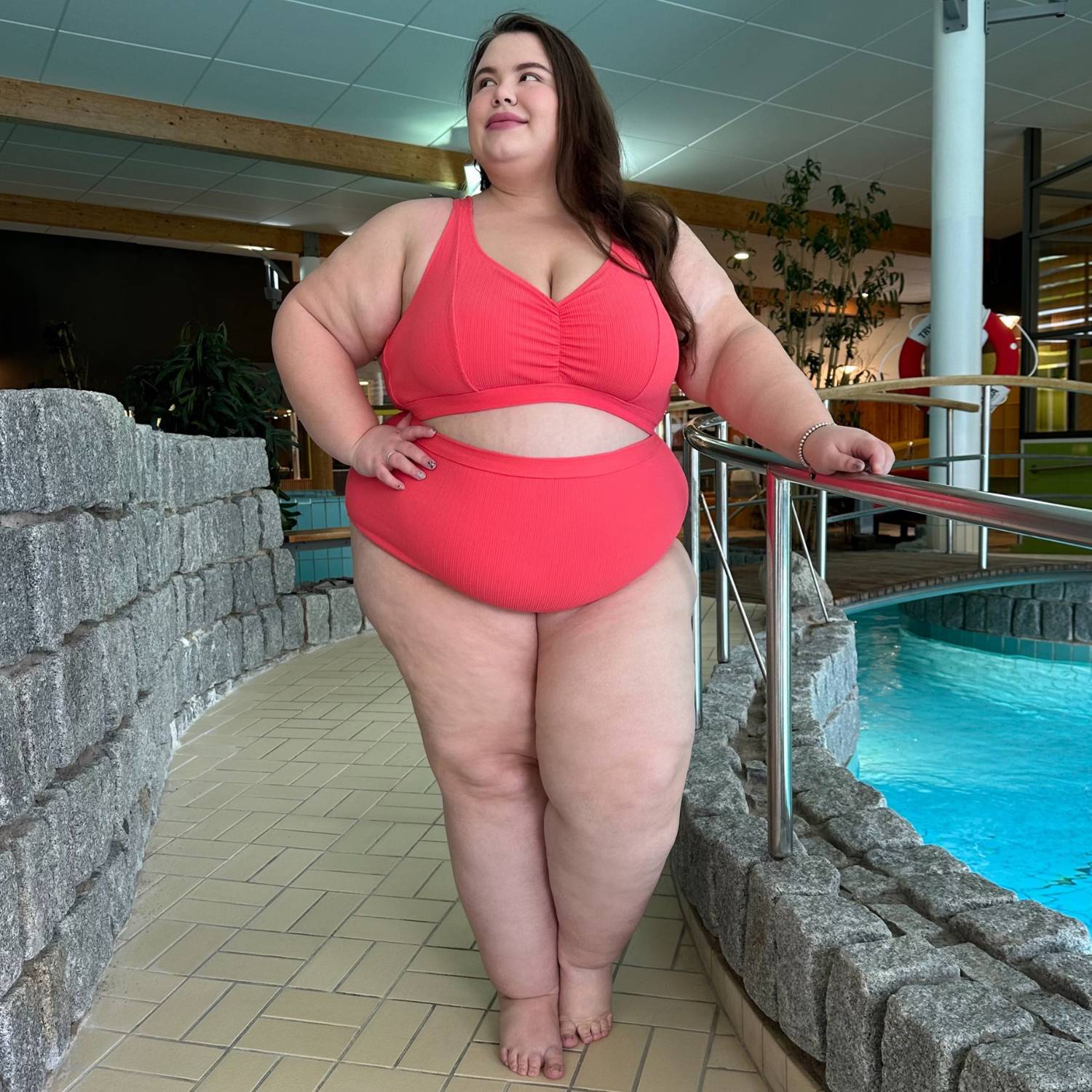 Hasta La Vista Rib Bikini Bottoms - Coral - Image 18