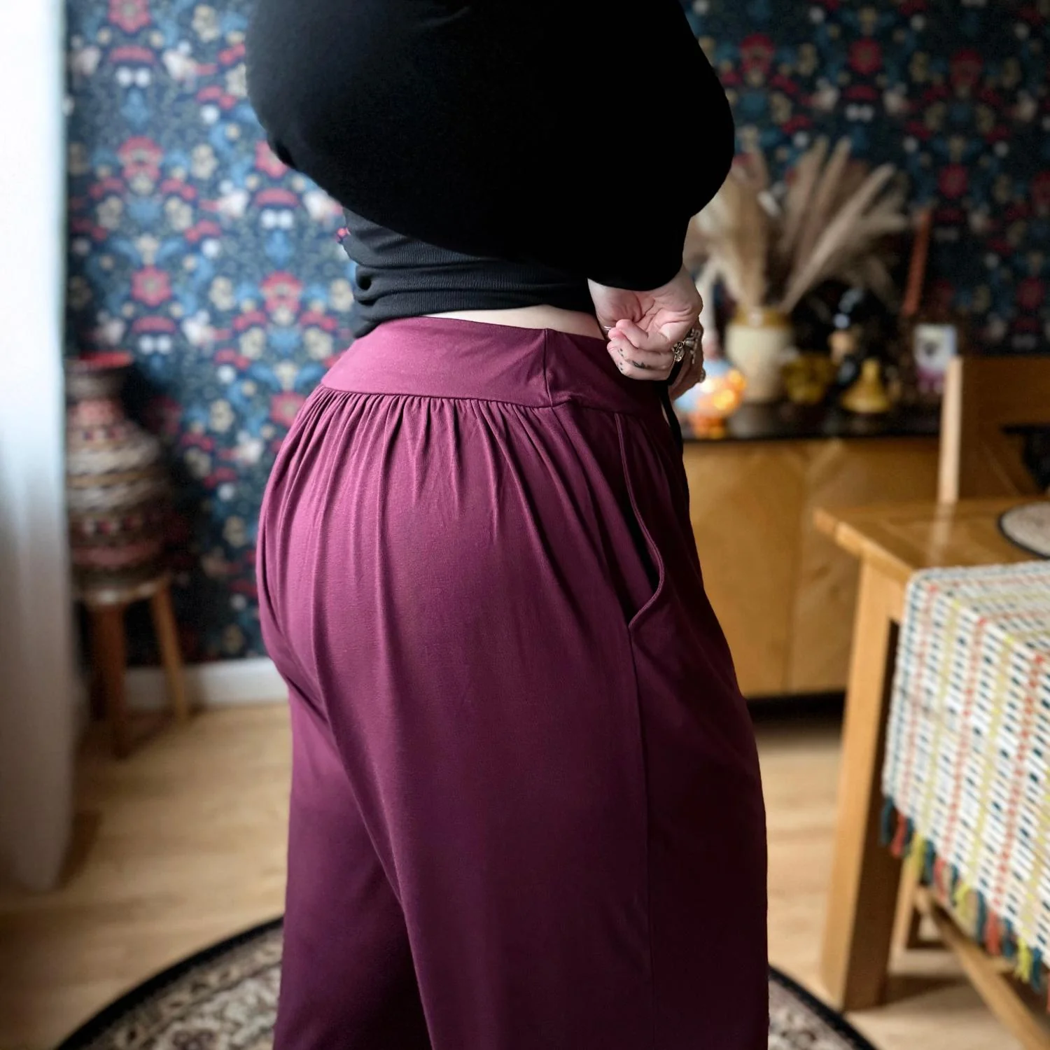 Claudette Trousers - Cherry - Image 4