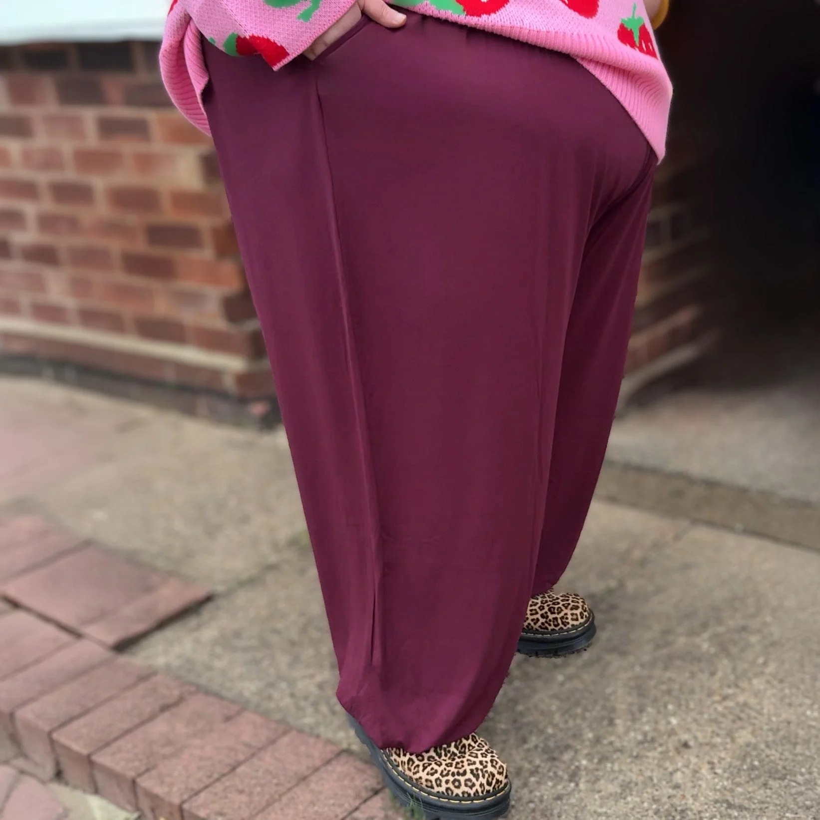 Claudette Trousers - Cherry - Image 6