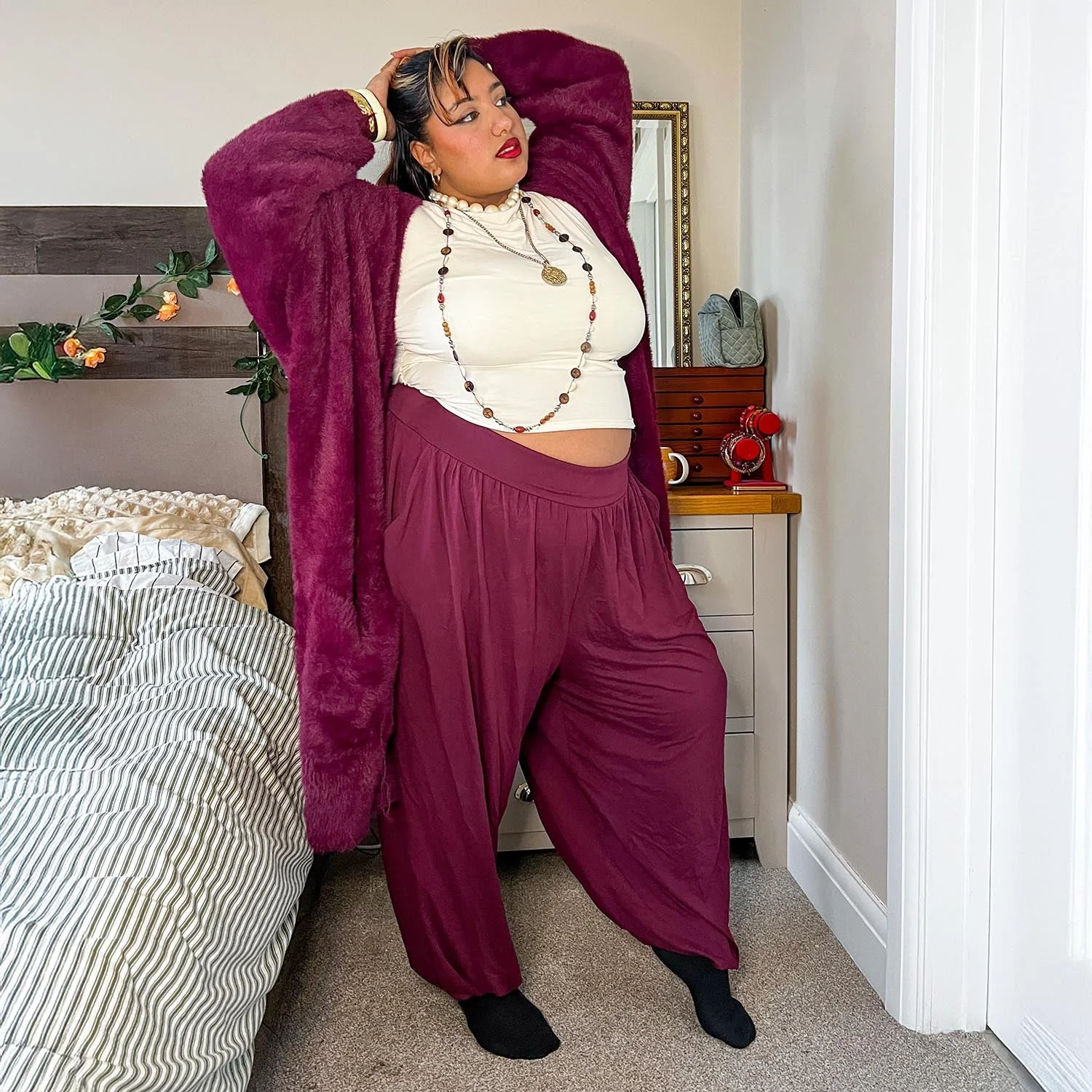 Claudette Trousers - Cherry - Image 7