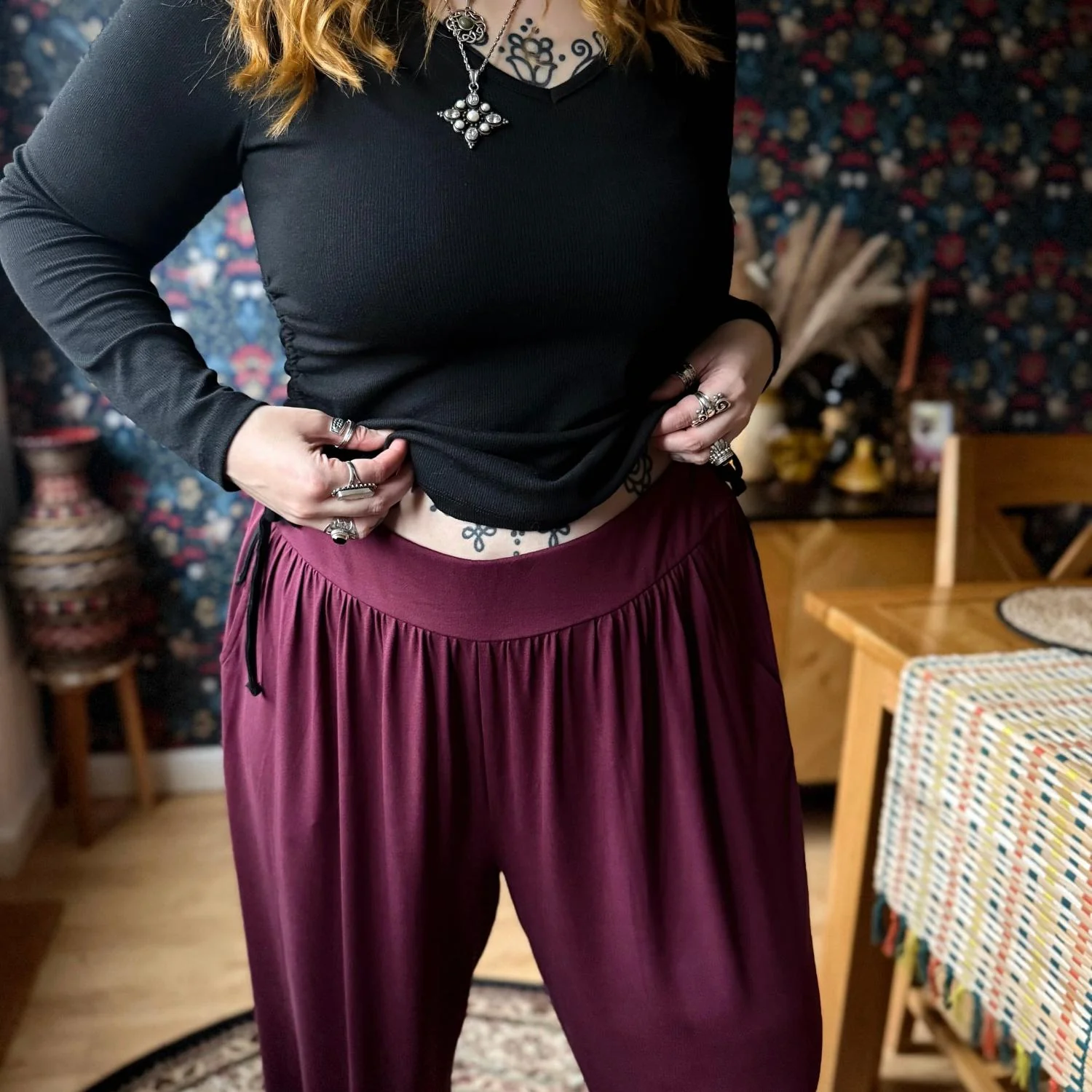 Claudette Trousers - Cherry - Image 8