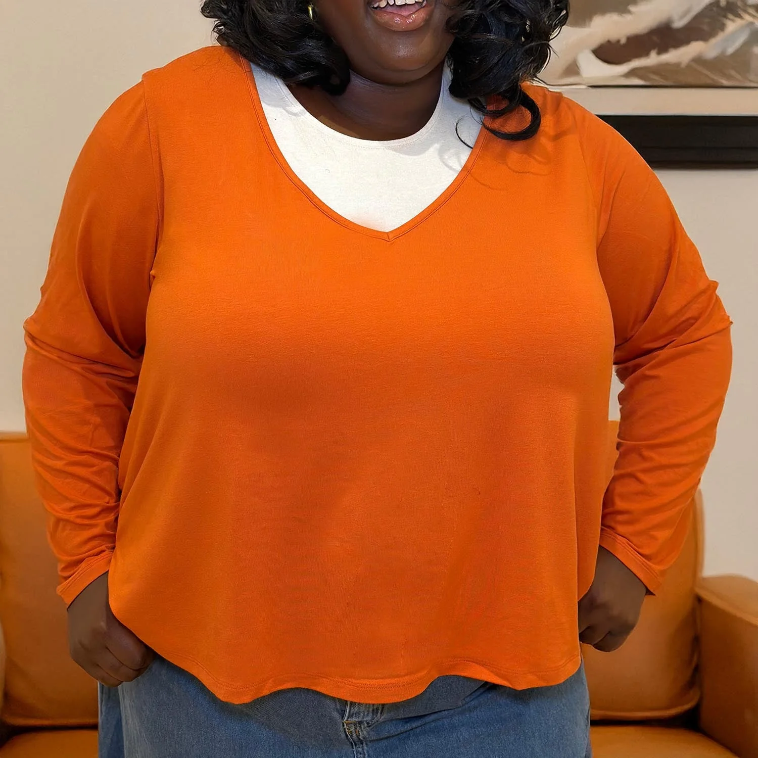 The Marsha Top - Orange - Image 3