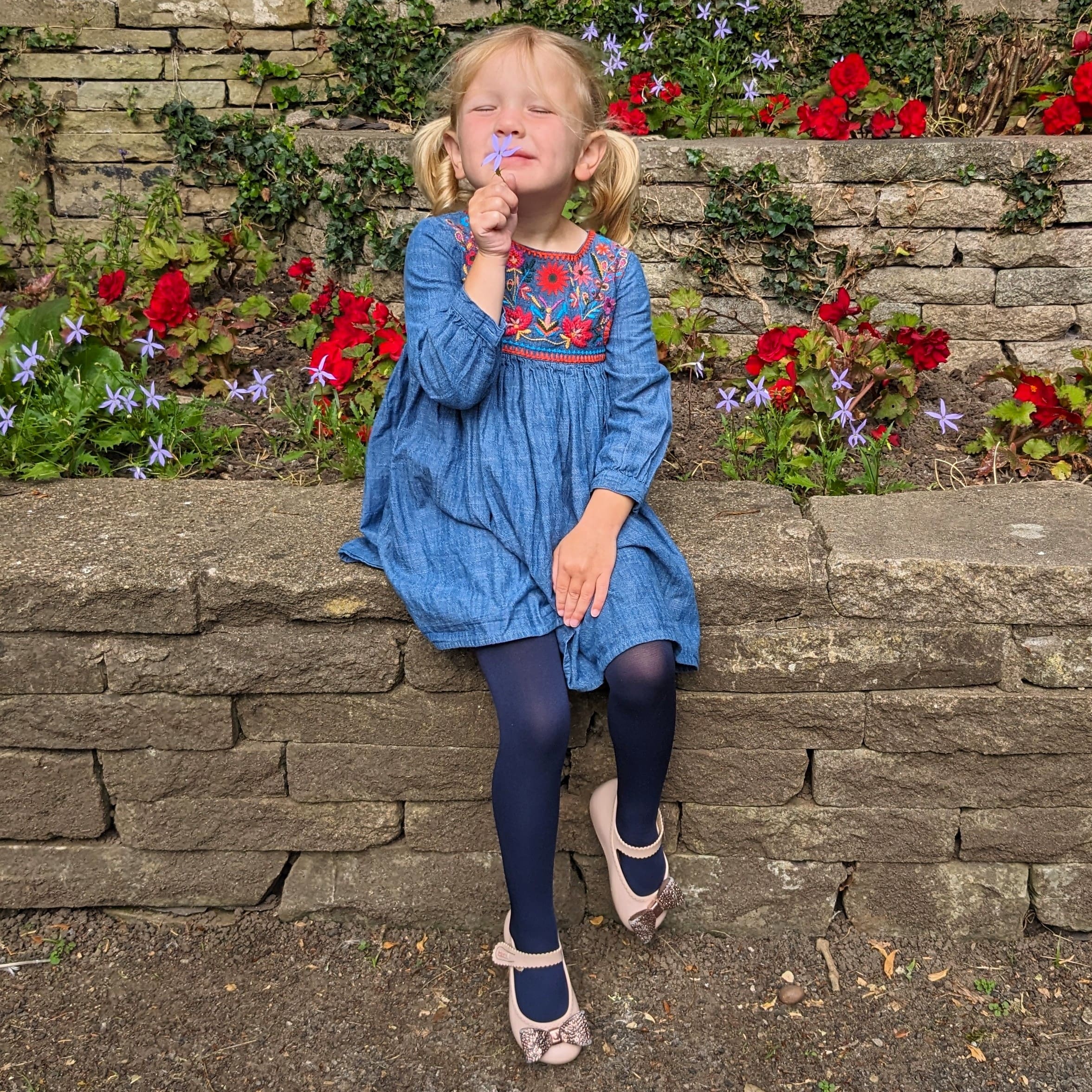 50 Denier Kids Tights - Navy - Image 7