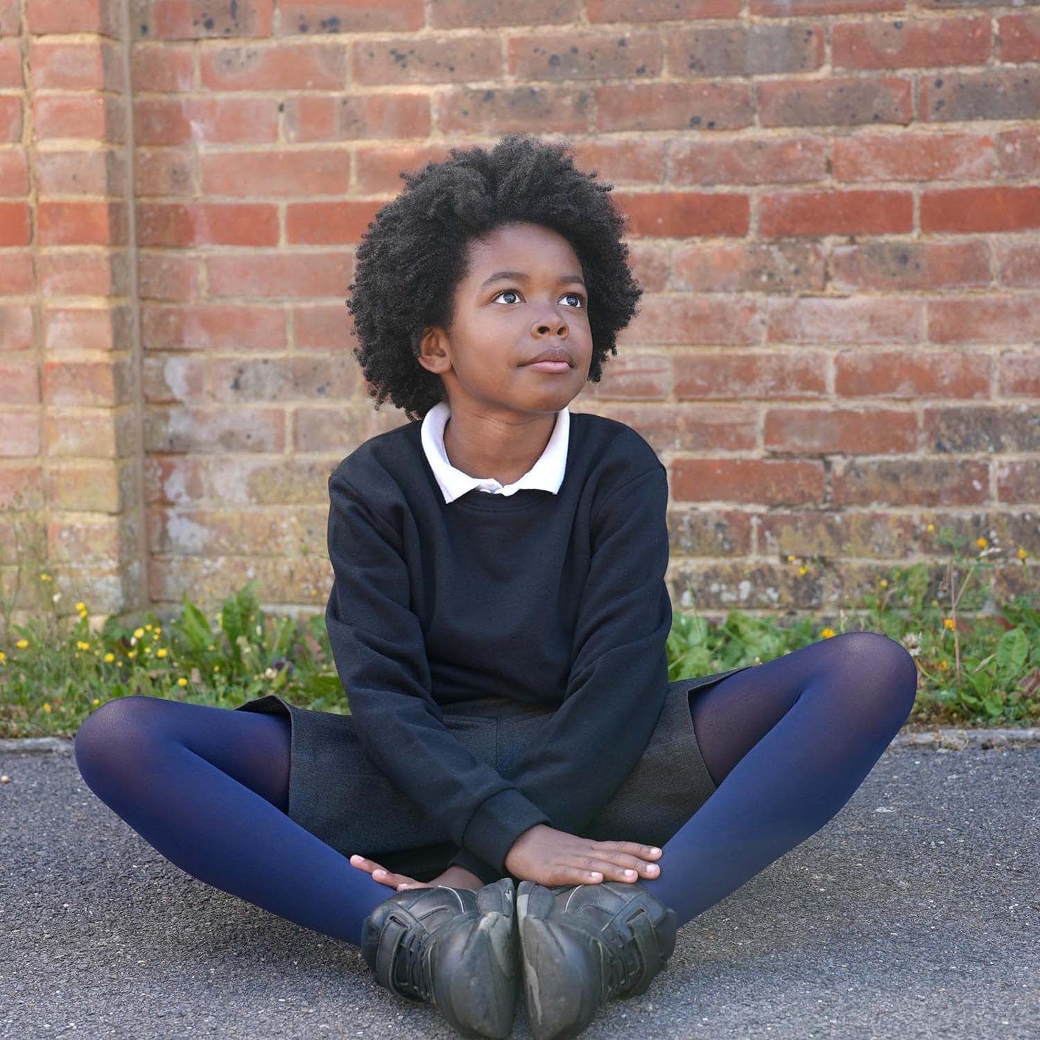 50 Denier Kids Tights - Navy - Image 8